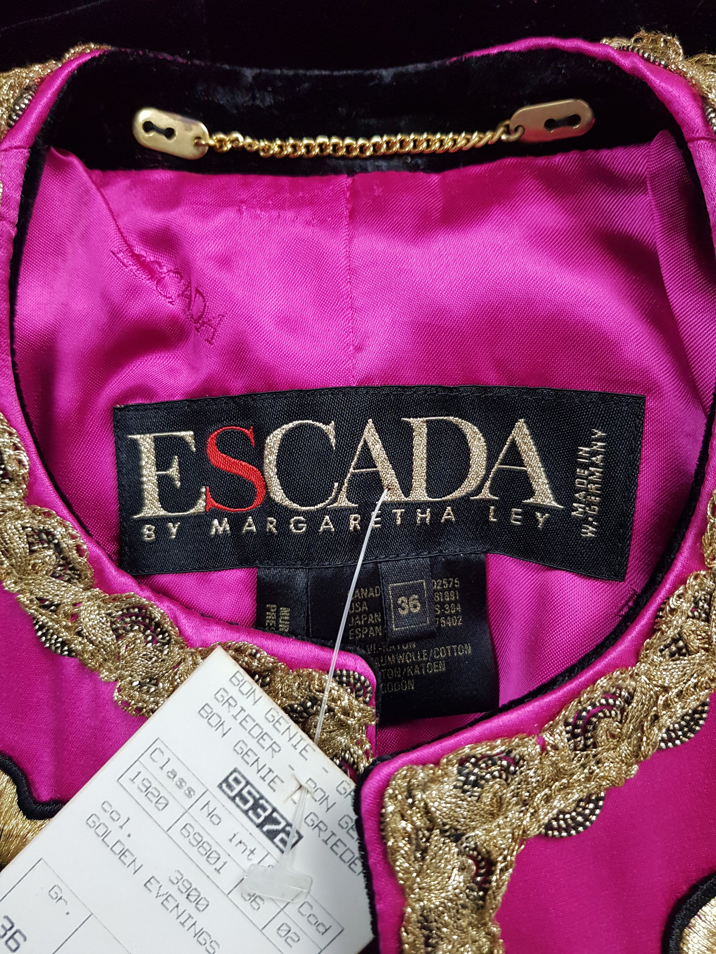 ESCADA statement velvet embroidered jacket 1980