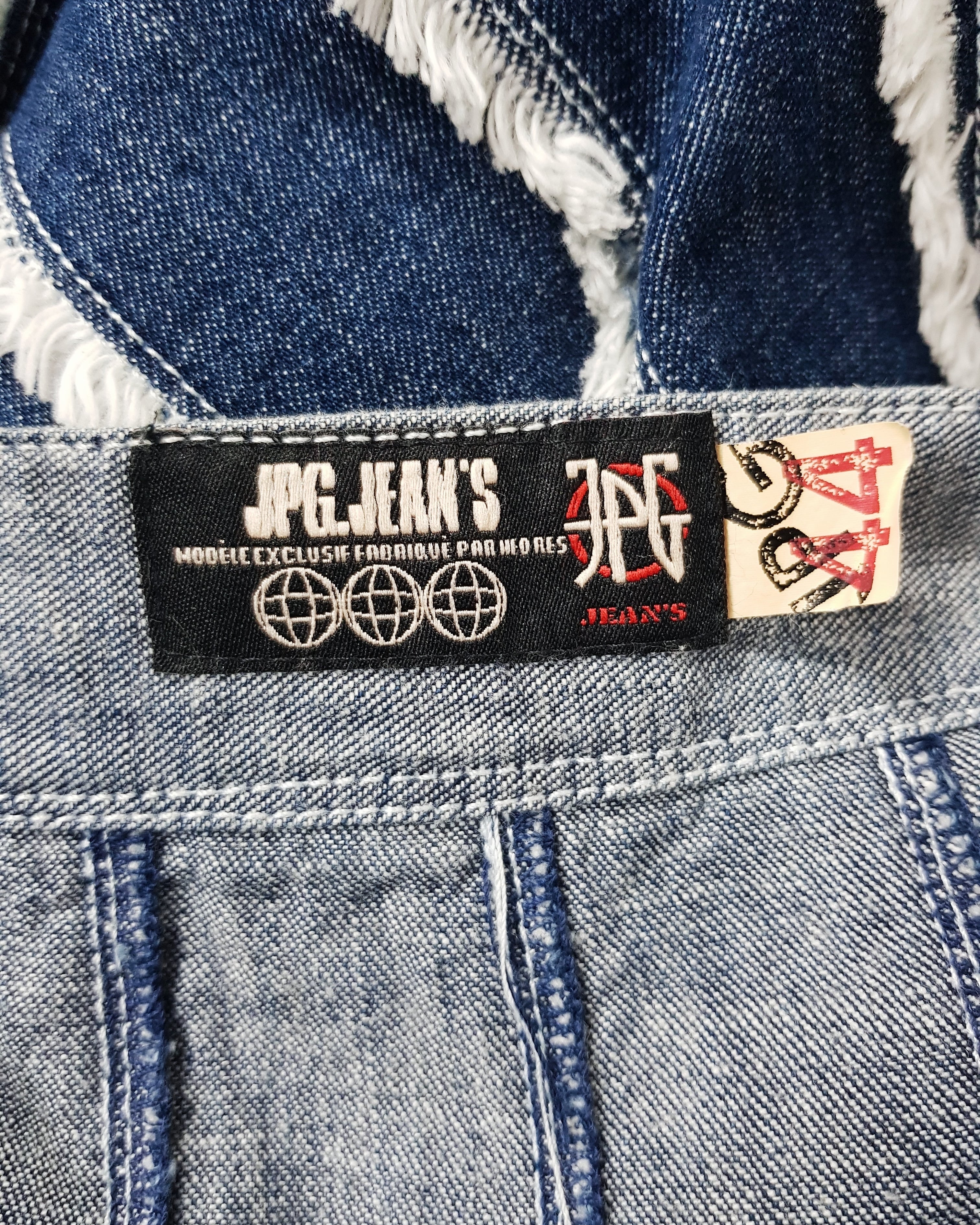 JEAN PAUL GAULTIER fringed denim maxi skirt 1990