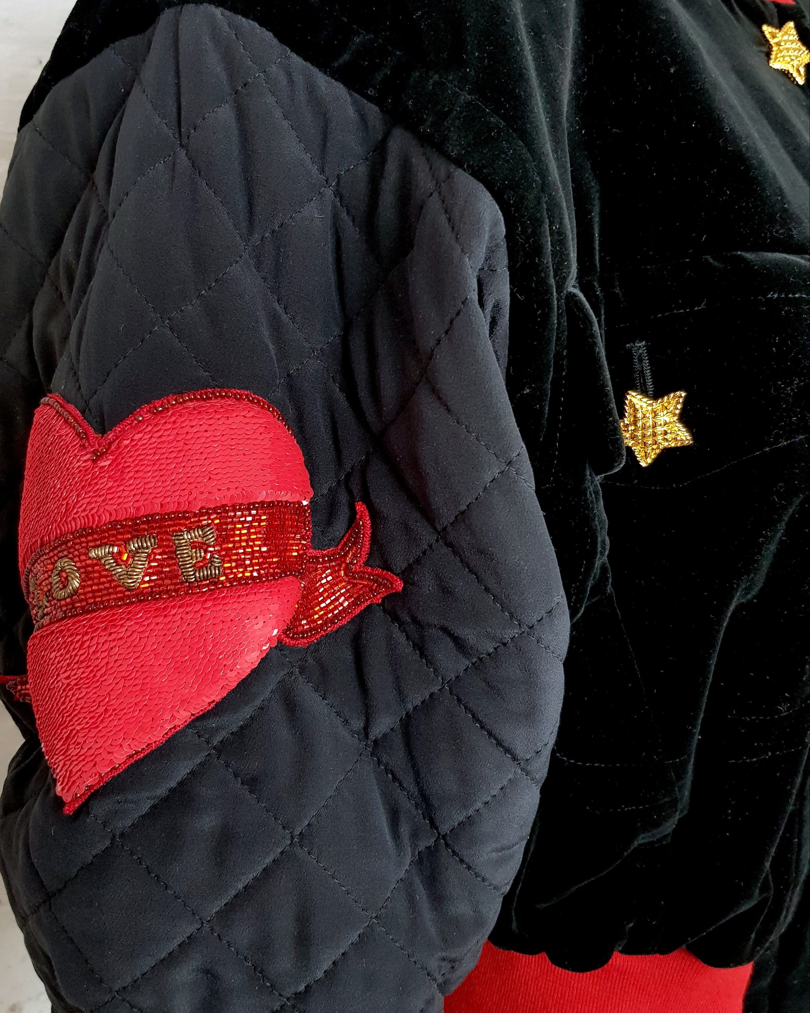 ESCADA Embellished Velvet Bomber Jacket circa 1990