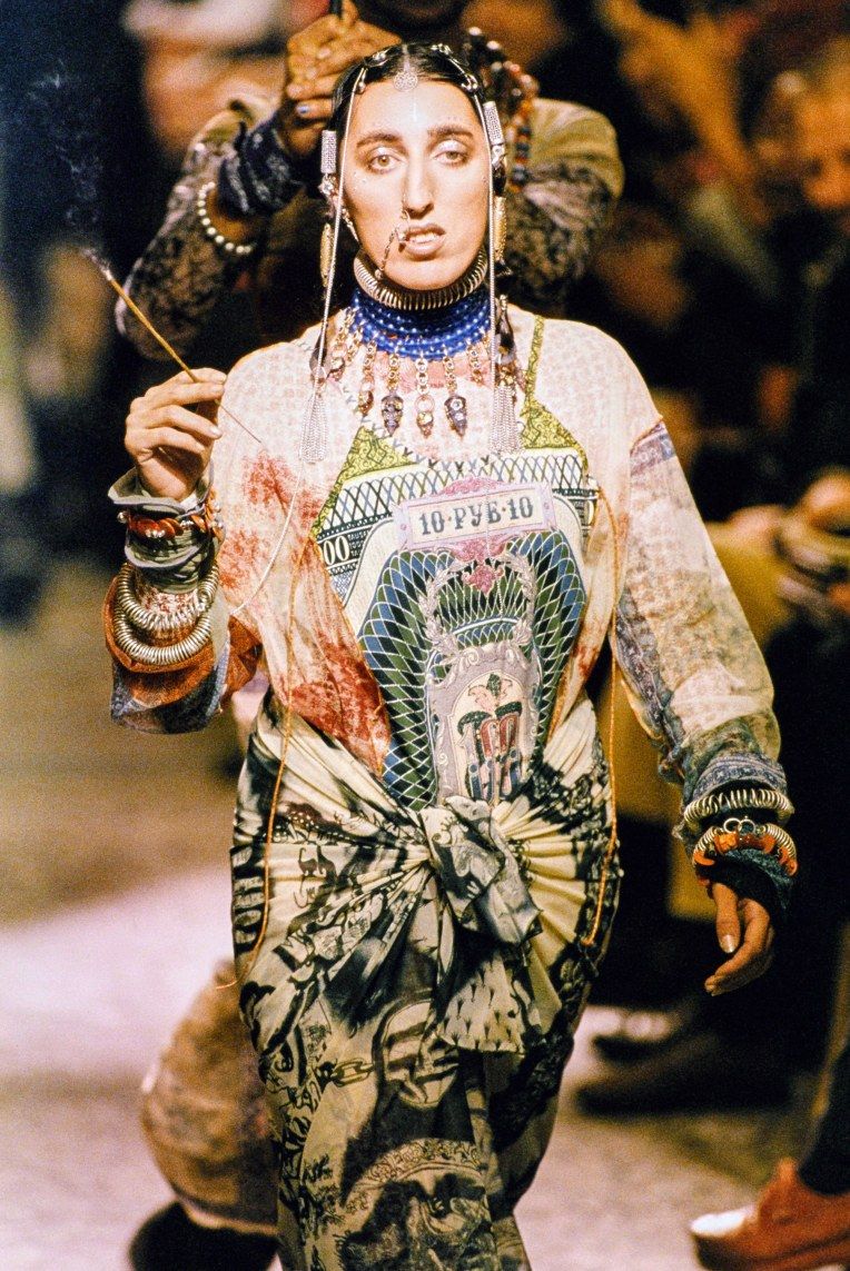 JEAN PAUL GAULTIER Collector “Dollar Bill” Turtleneck Top FW 1994