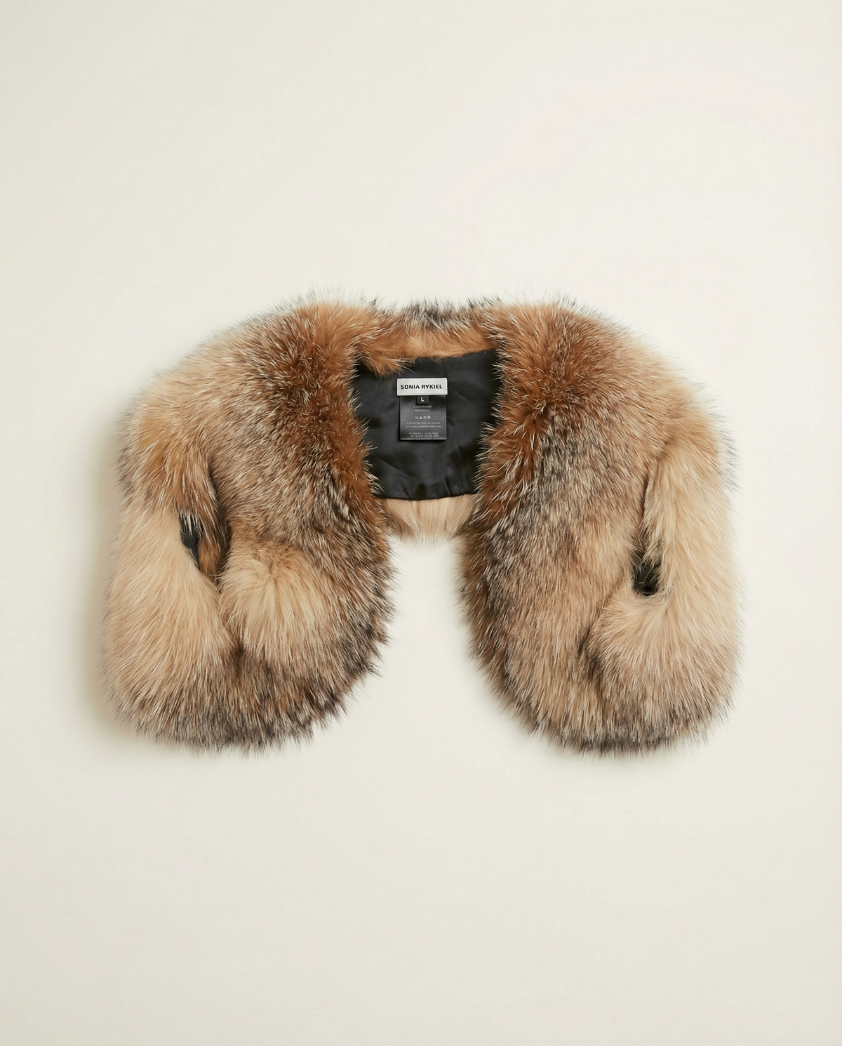 SONIA RYKIEL Fox Fur Cropped Gilet Vintage