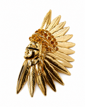 GIANNI VERSACE gold tone native Indian crystal ring 1990