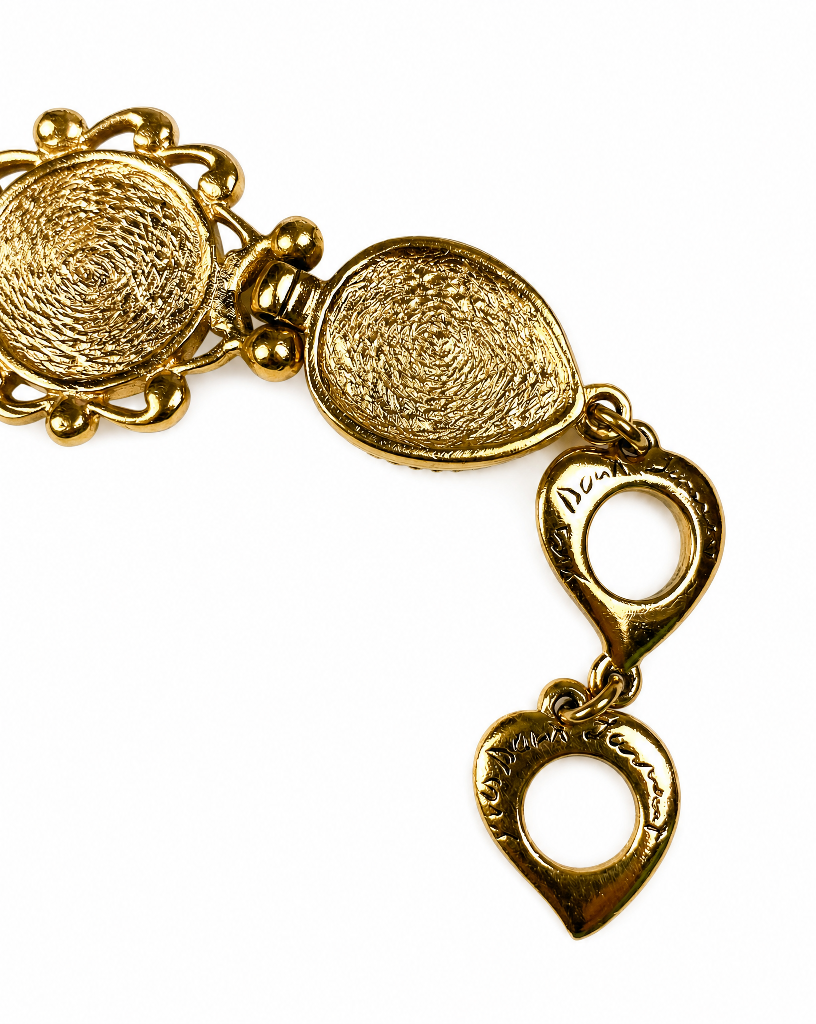 YVES SAINT LAURENT Gold Plated Metal and Colored Resin Bracelet 1990