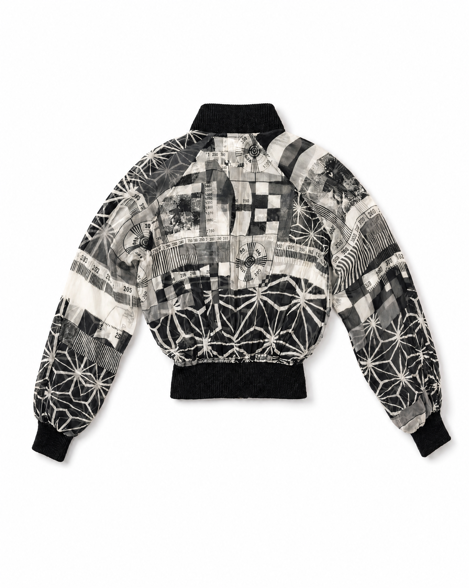 JEAN PAUL GAULTIER Rare Graphic print silk Bomber Jacket