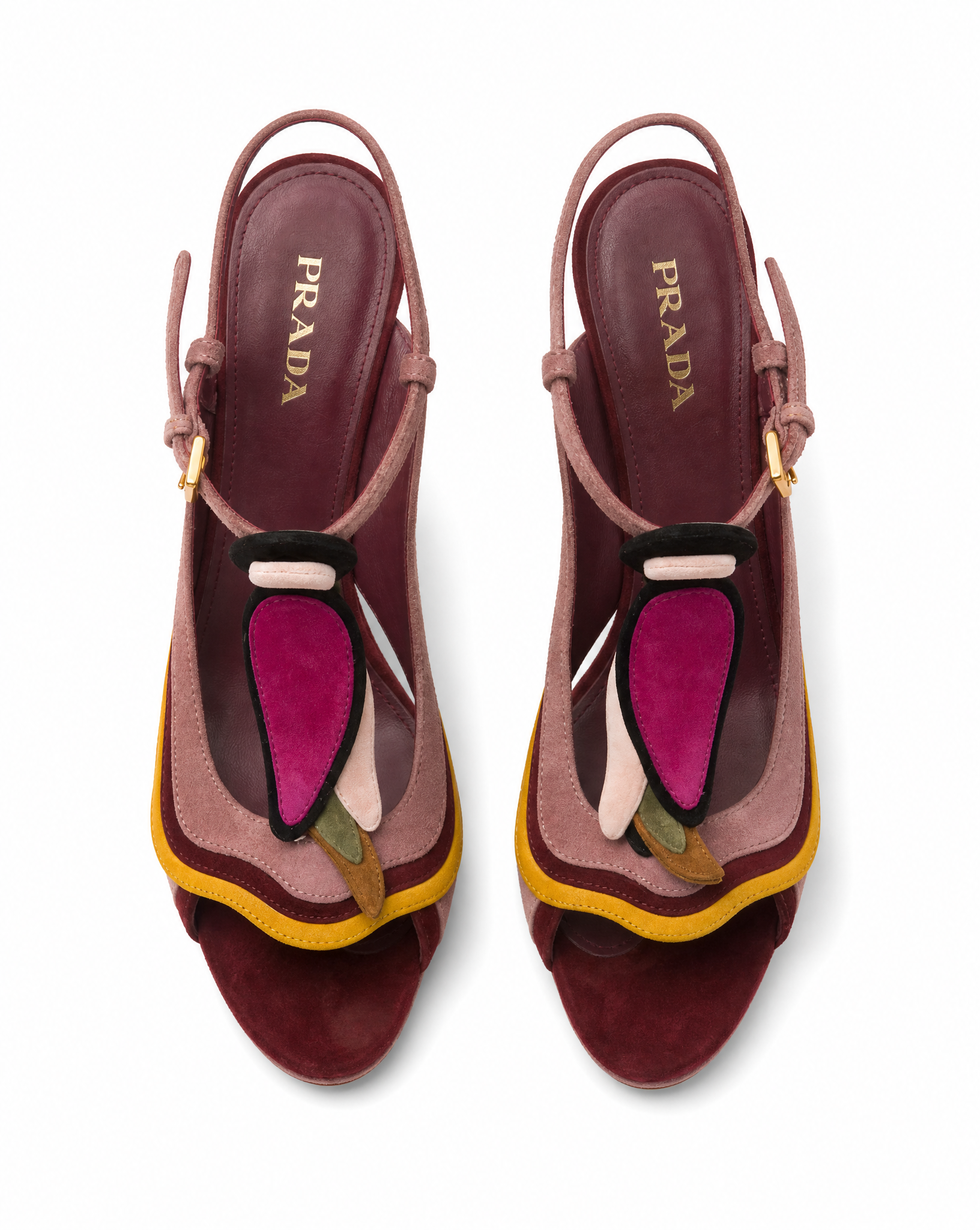 PRADA Multicolor Suede Floral Fairy Collection Sandal SS 2008