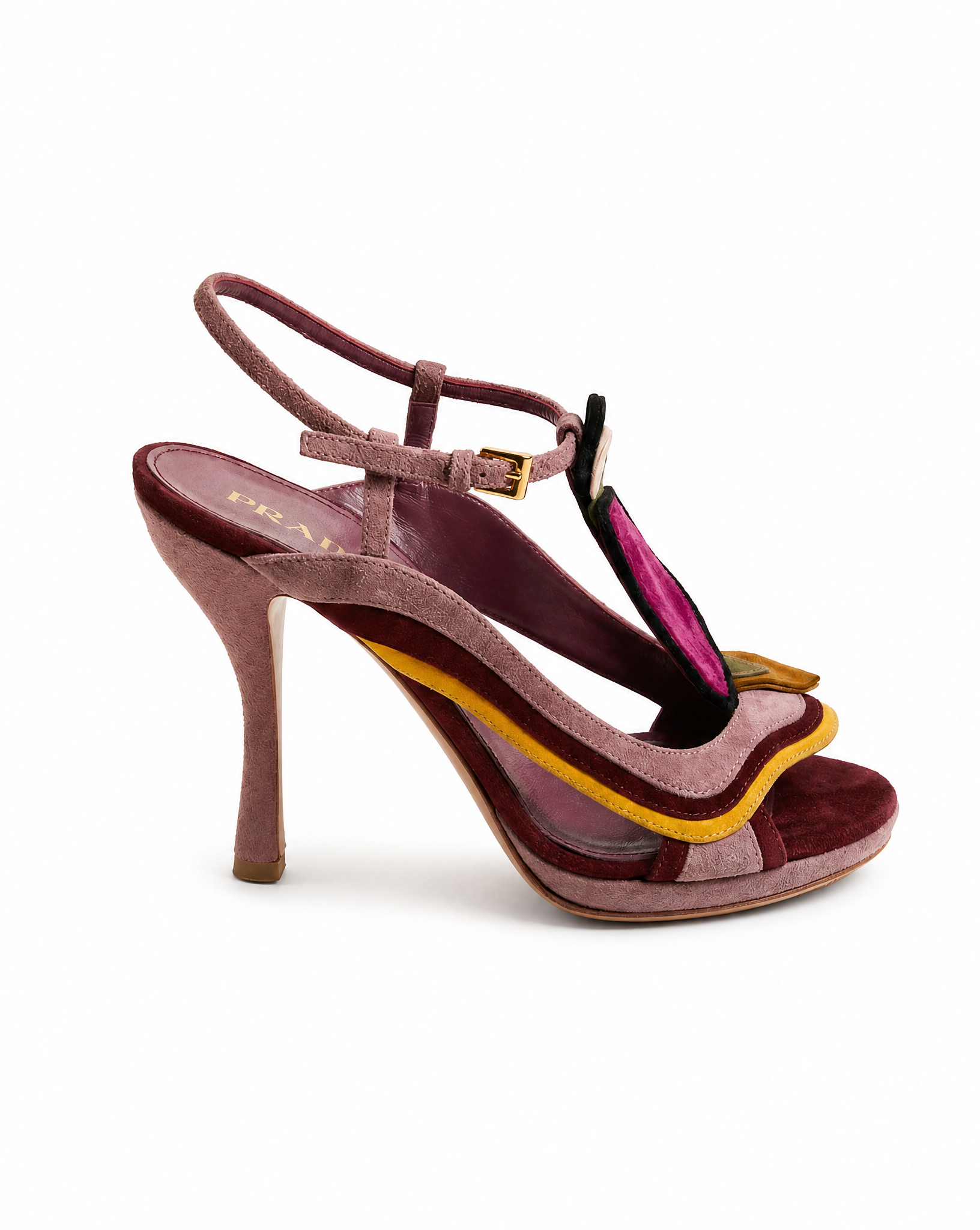PRADA Multicolor Suede Floral Fairy Collection Sandal SS 2008