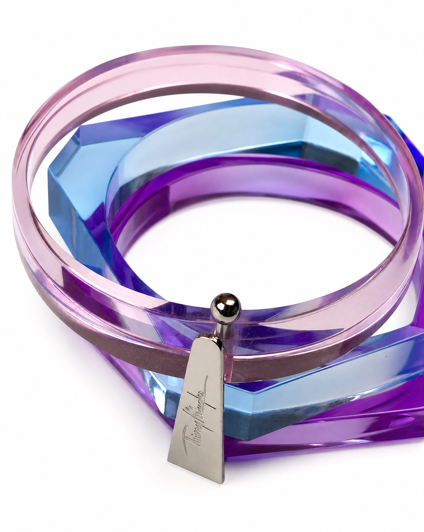 THIERRY MUGLER Perspex trio Bracelet 1980