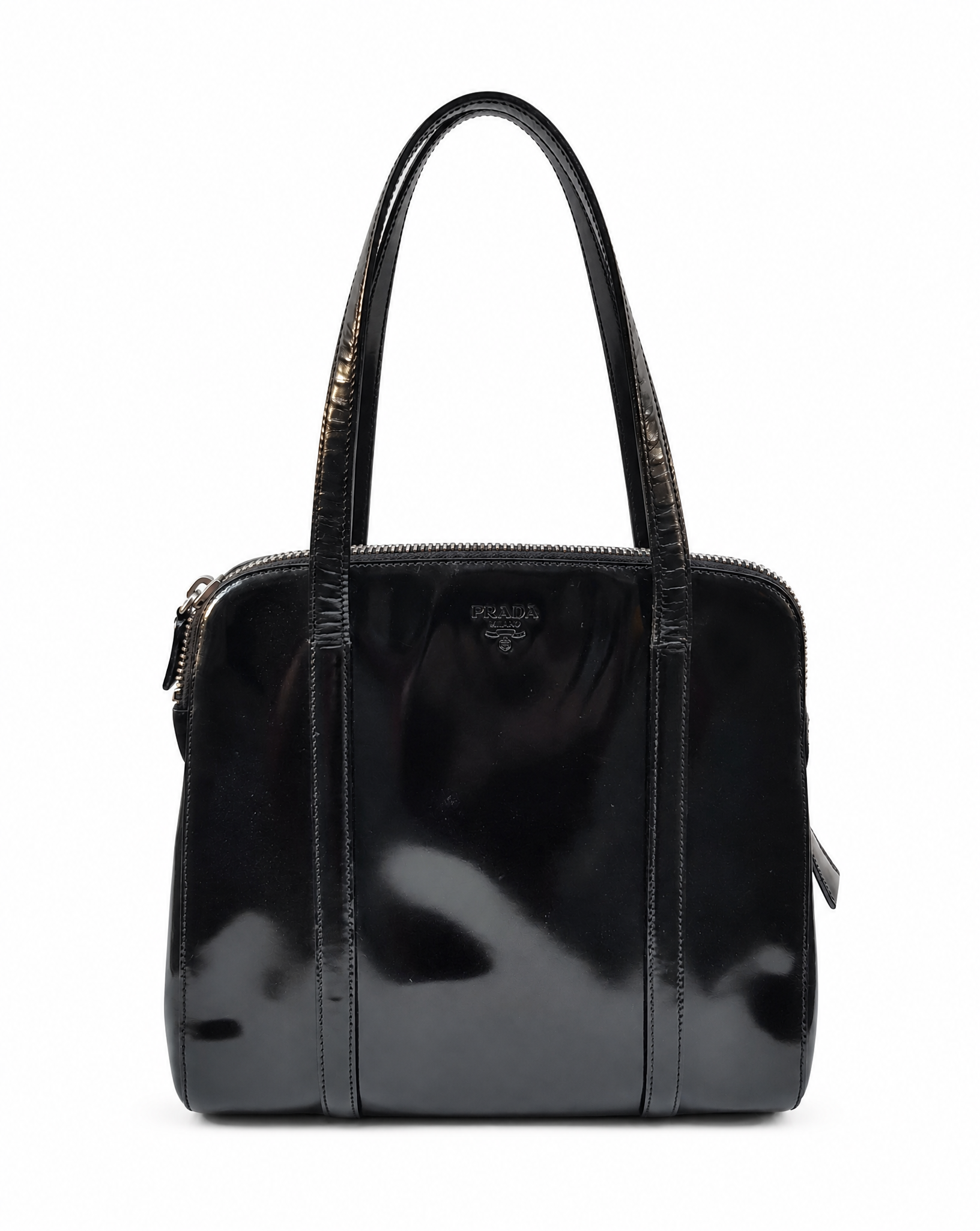 PRADA Black Spazzolato Tote 1995