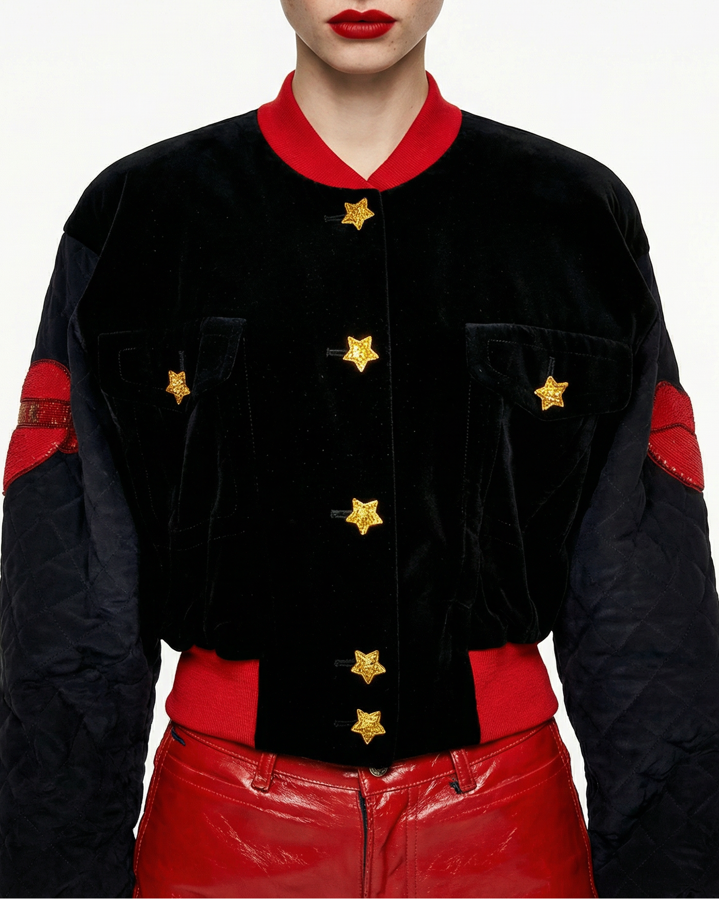 ESCADA Embellished Velvet Bomber Jacket circa 1990
