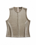 VERSACE GIANNI Silver oroton metal mesh vest FW 1994
