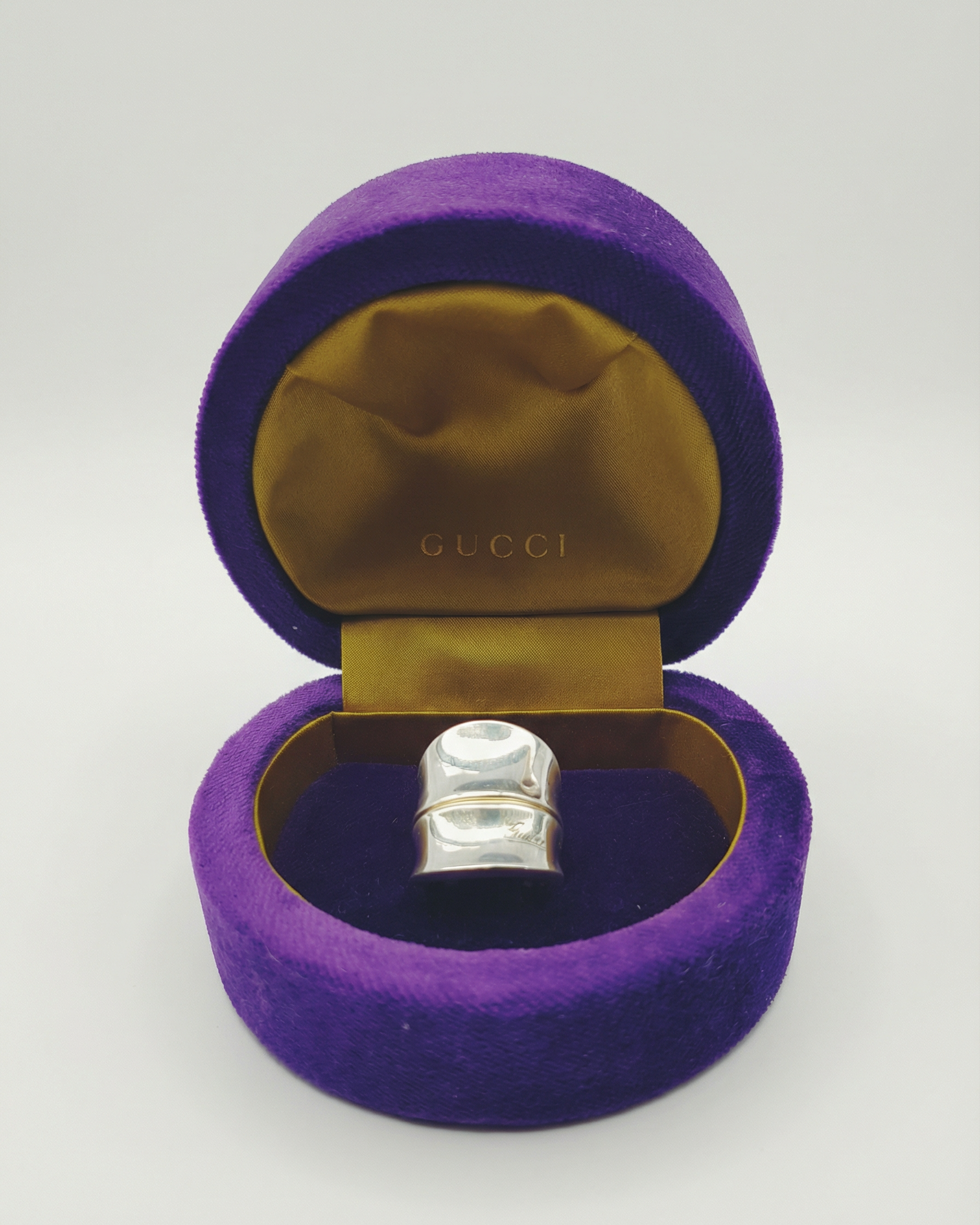 GUCCI Silver Bamboo Ring