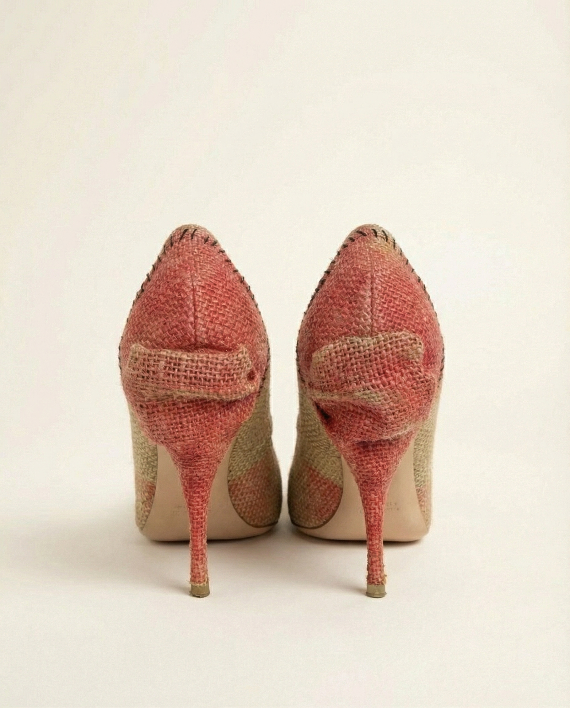 MIU MIU Stitched Raffia Pumps SS 2009