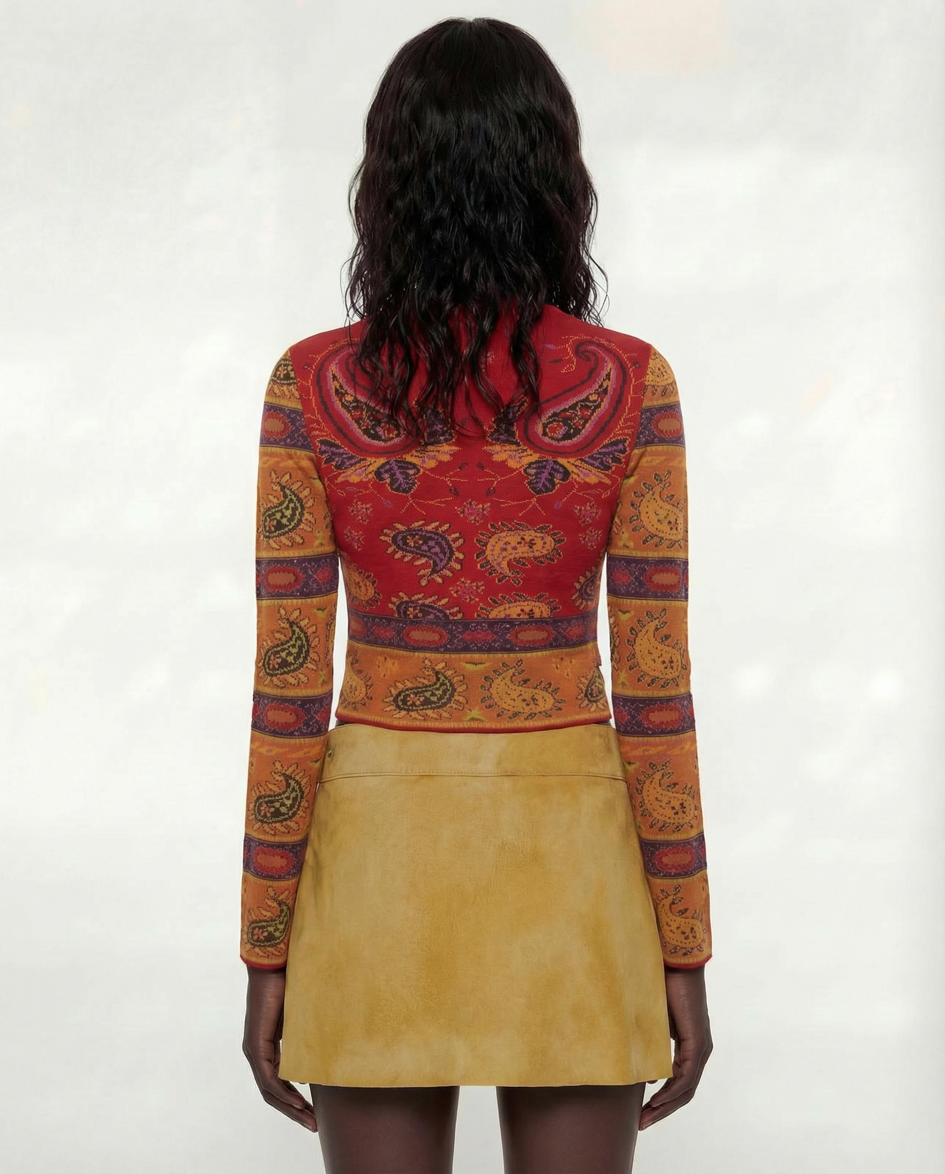 KENZO JUNGLE Wool Blend Paisley Sweater Late 1990