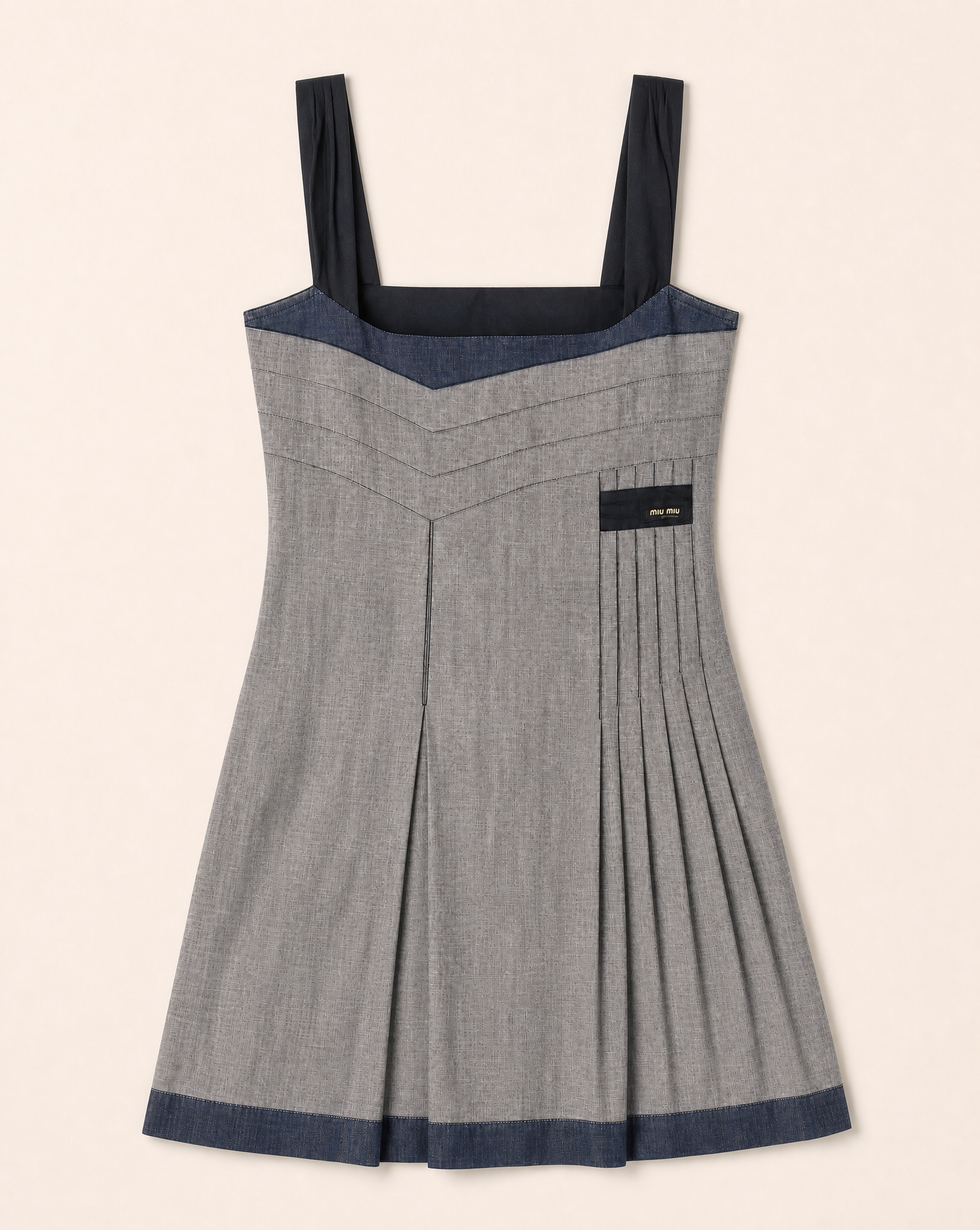 MIU MIU ARCHIVE DENIM MIDI DRESS SS 2006