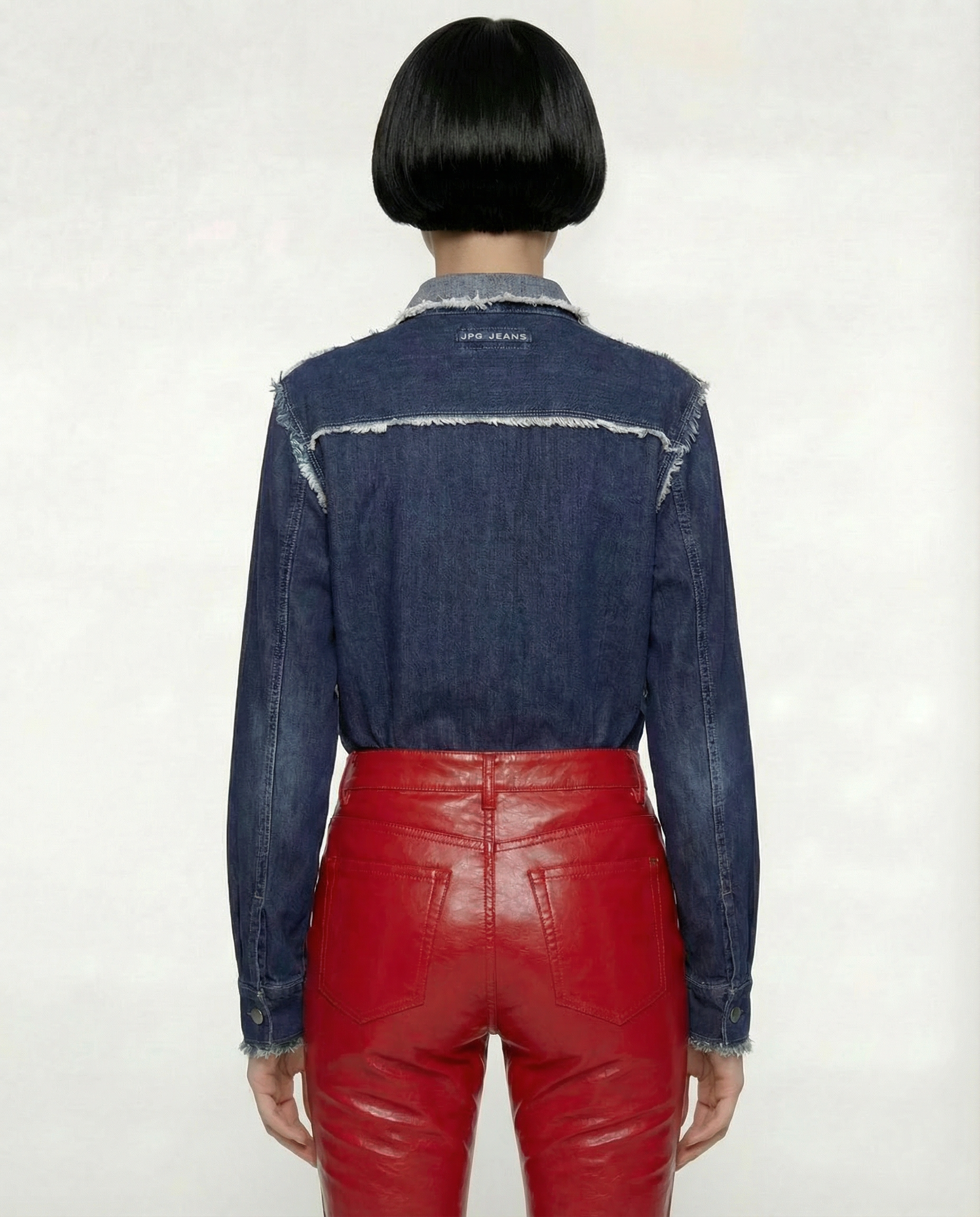 JEAN PAUL GAULTIER fringed denim shirt 1990