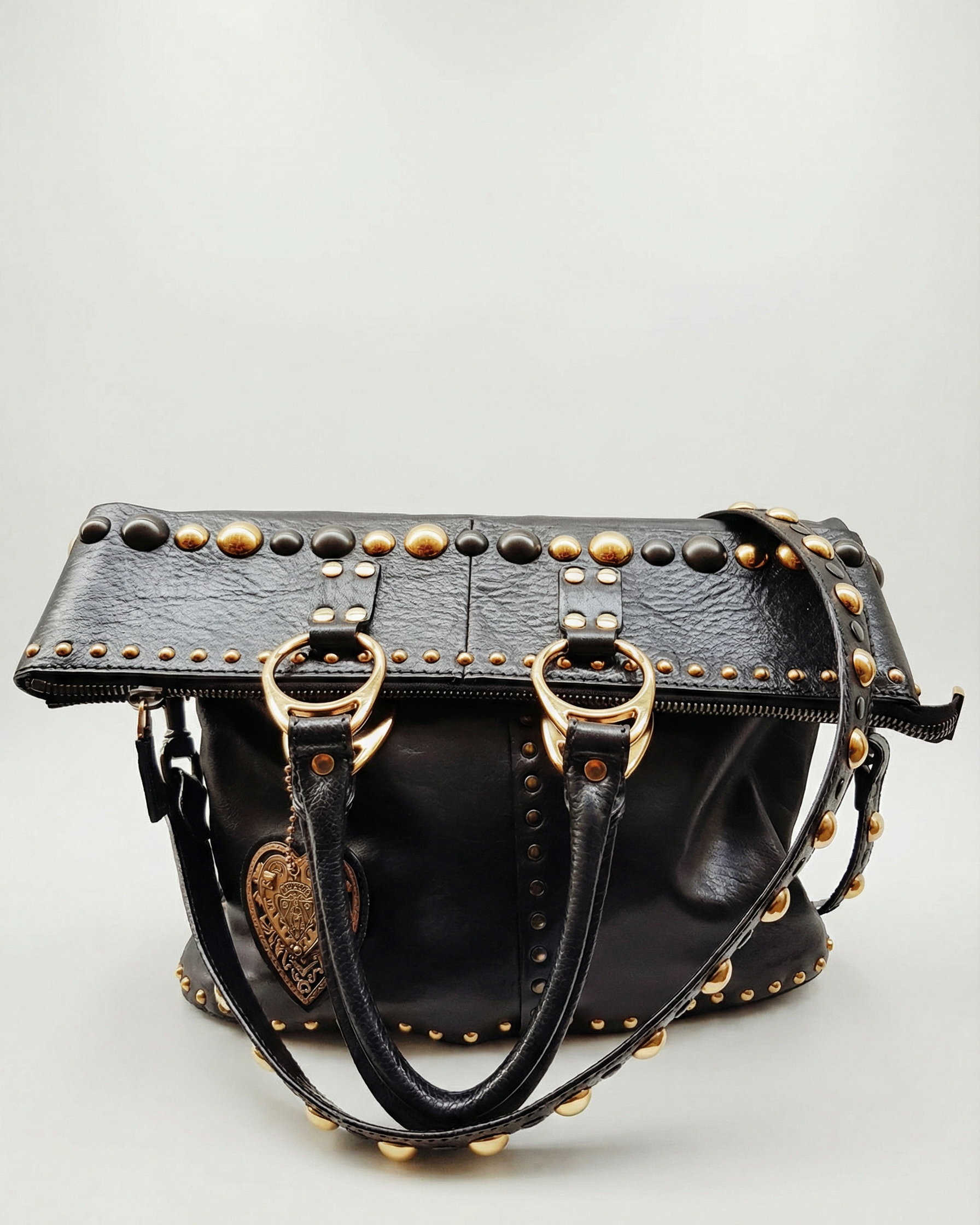 GUCCI Runway Large black studded Babouska Bag FW 2008