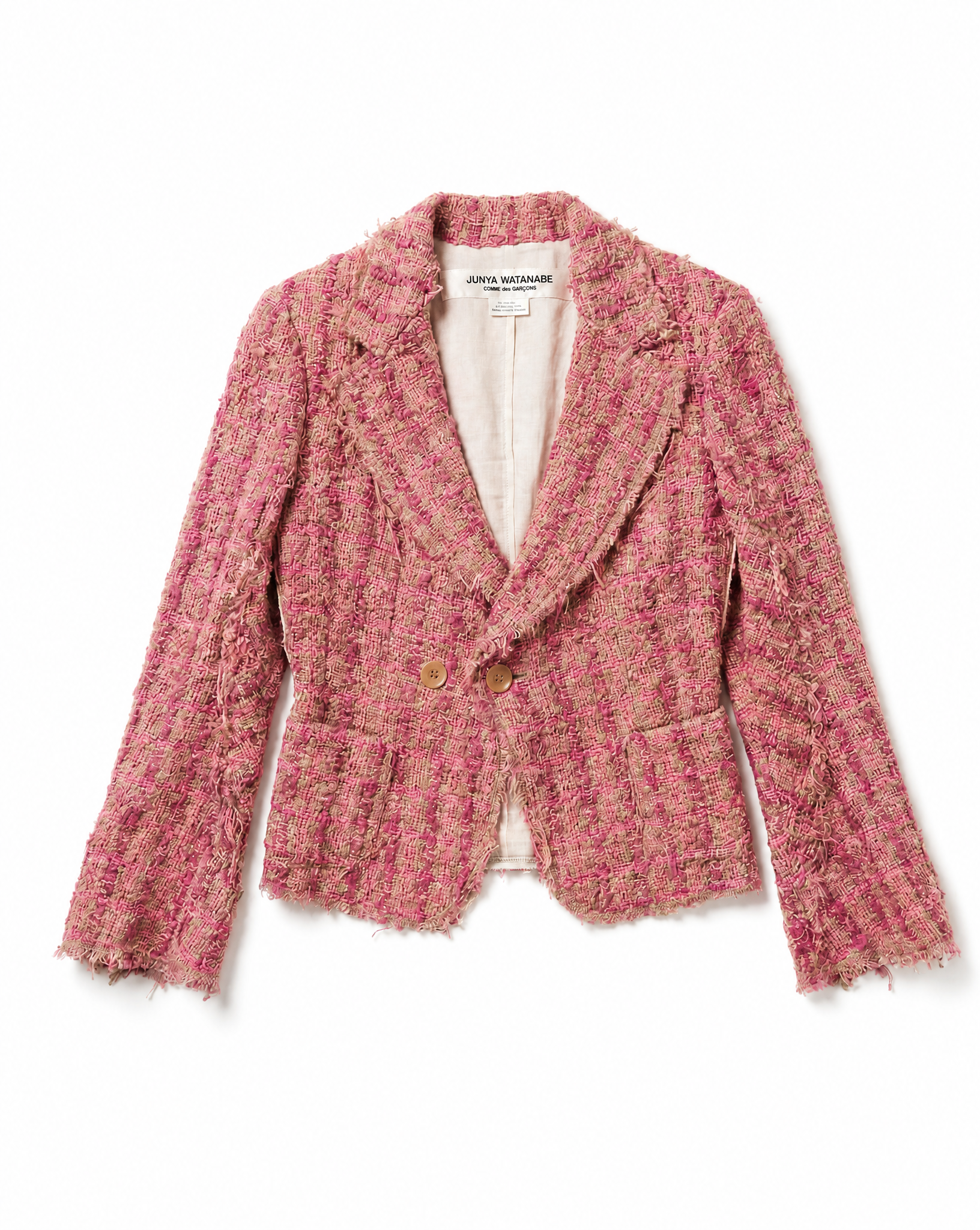 JUNYA WATANABE POUR COMME DES GARÇONS pink tweed Jacket circa 2000