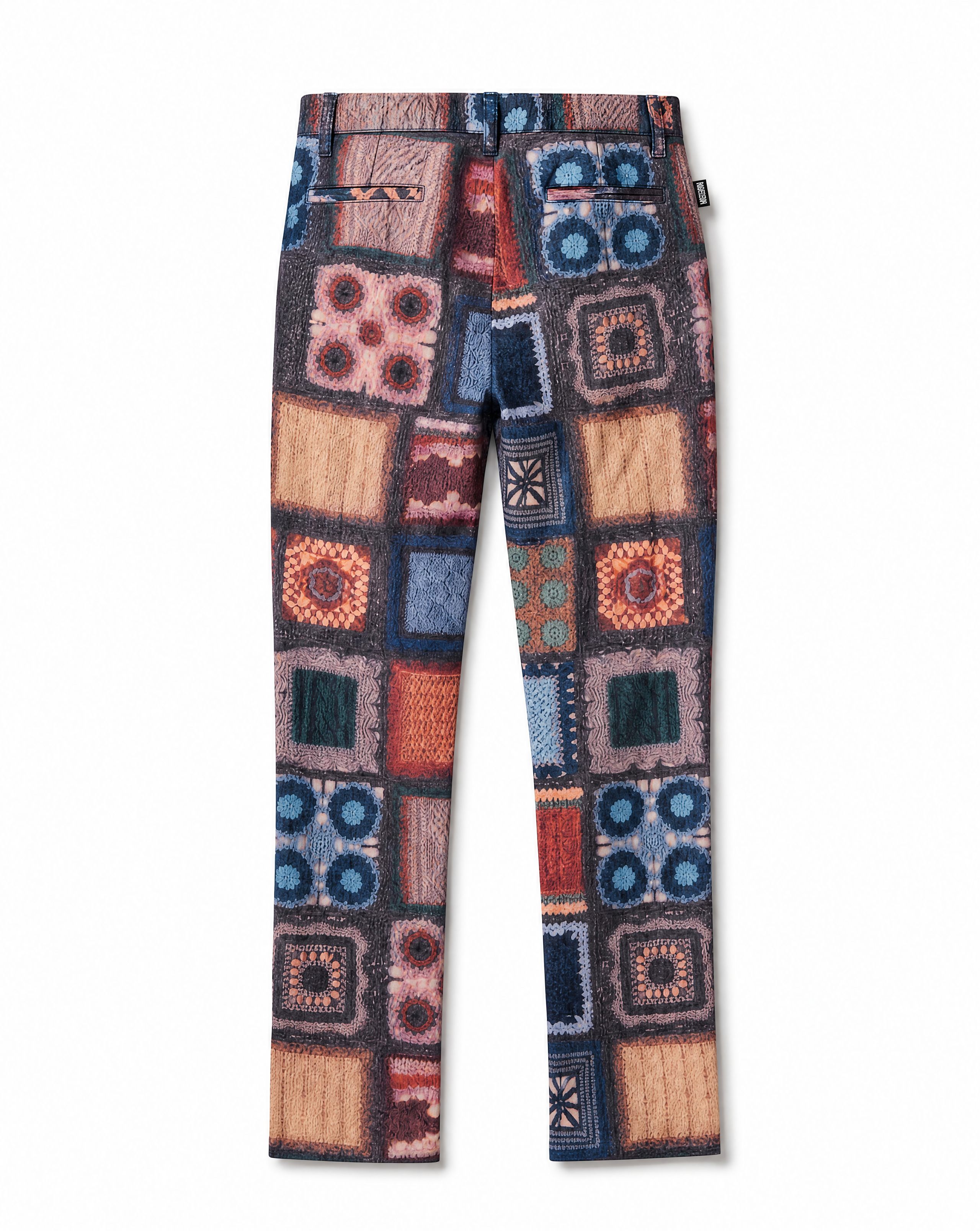 MOSCHINO JEANS Crochet Patchwork Stretch Trousers 1990