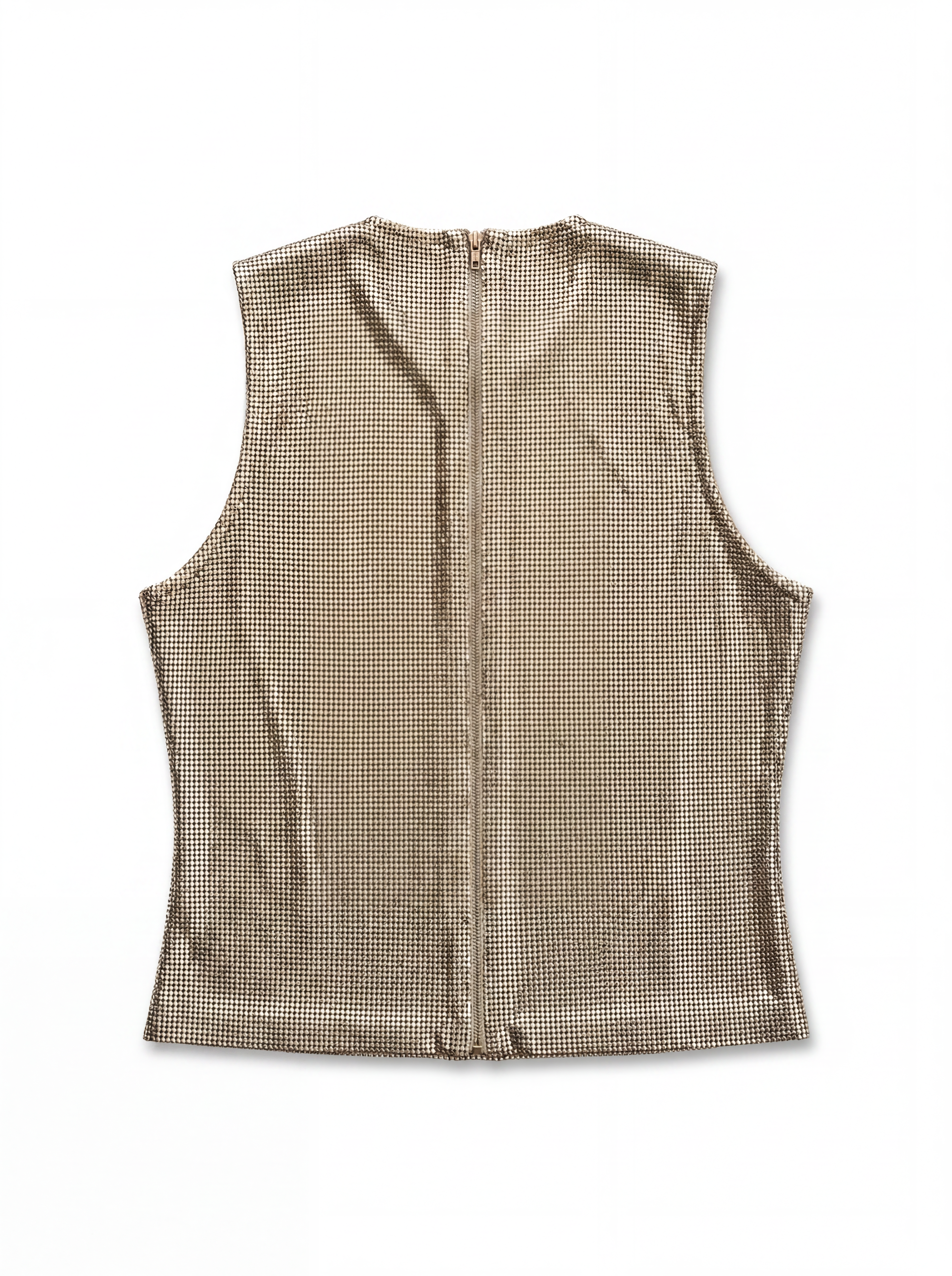 VERSACE GIANNI Silver oroton metal mesh vest FW 1994