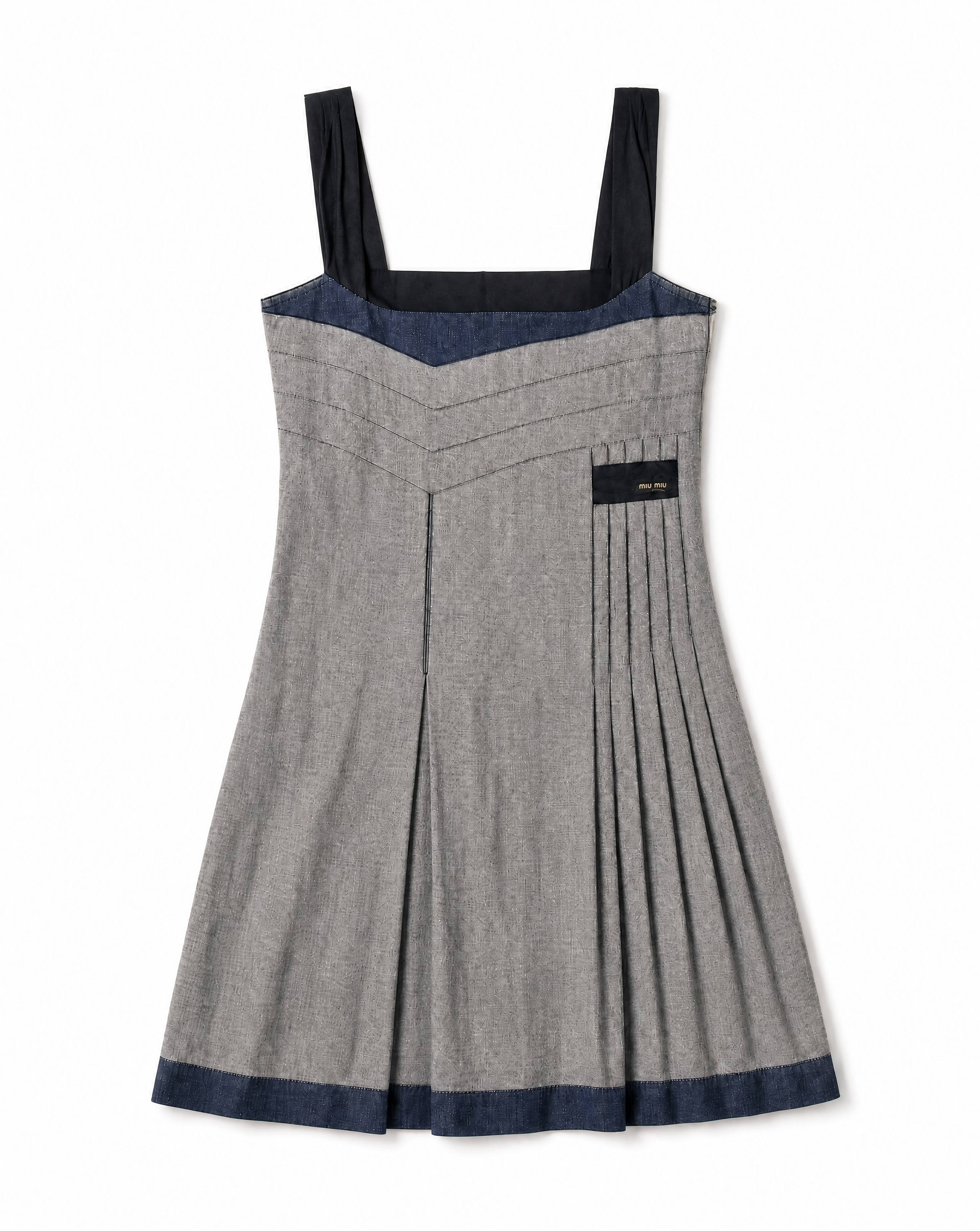MIU MIU ARCHIVE DENIM MIDI DRESS SS 2006