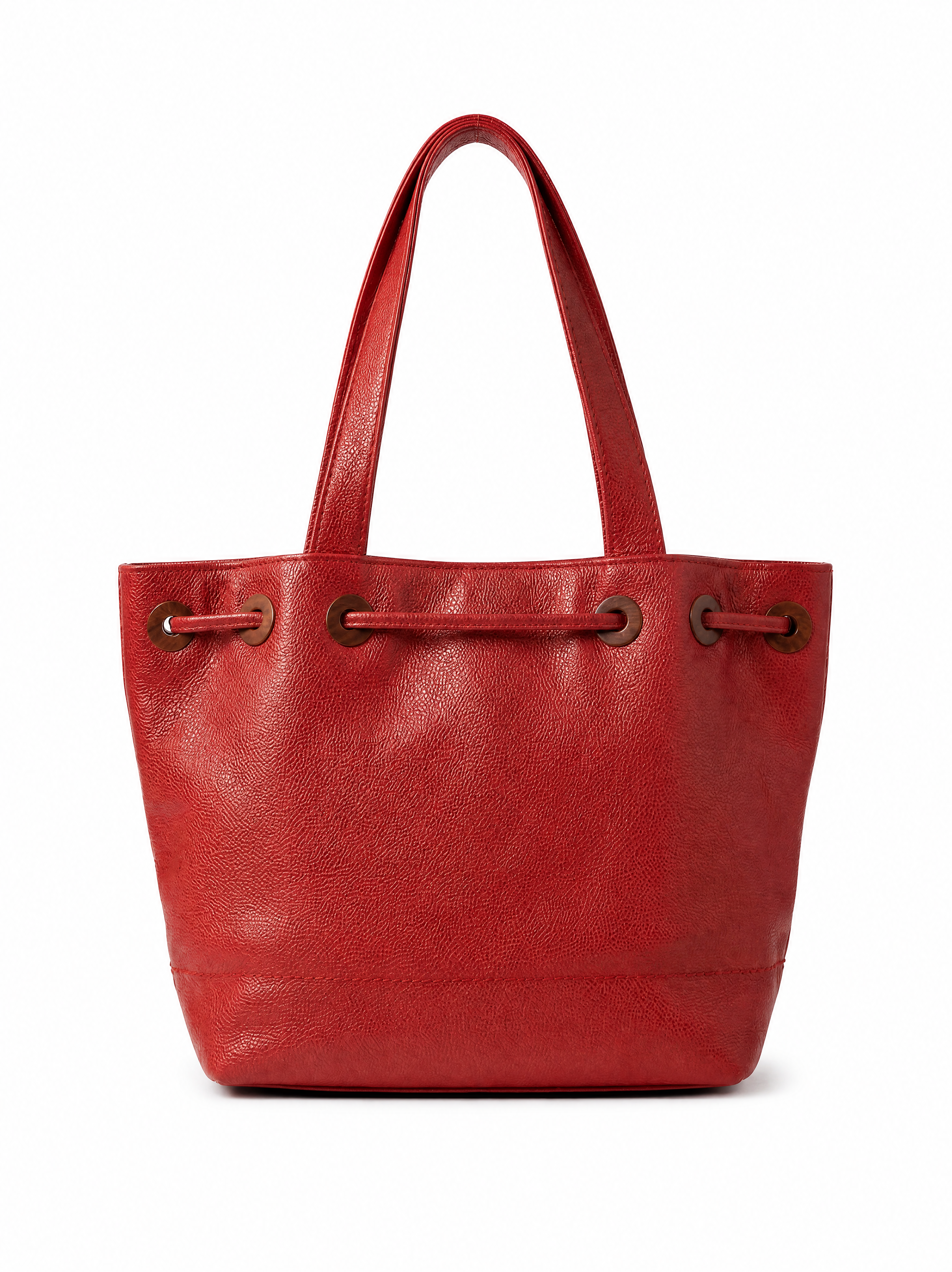 CHANEL Red Caviar Leather CC Bucket Bag 2002