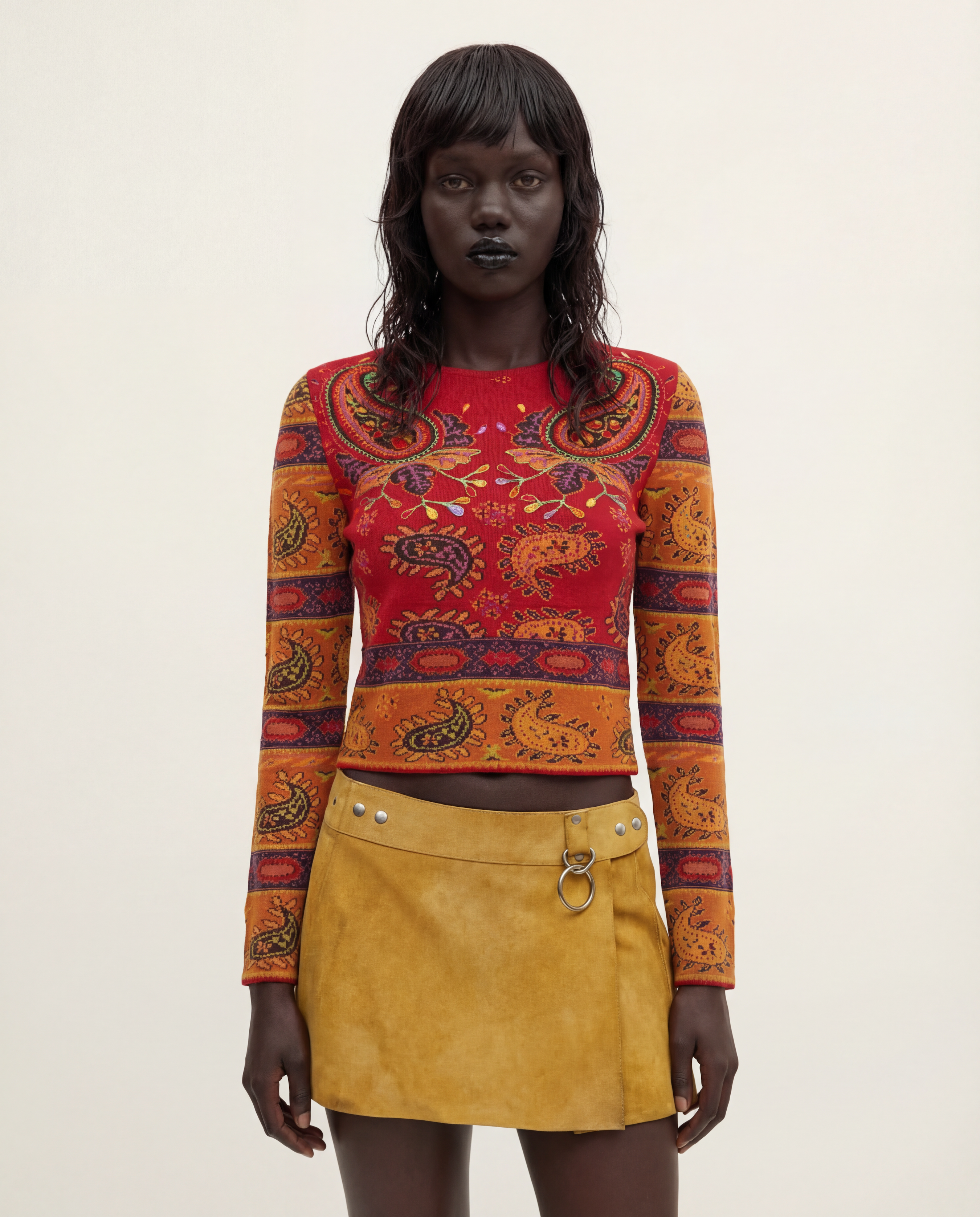 KENZO JUNGLE Wool Blend Paisley Sweater Late 1990