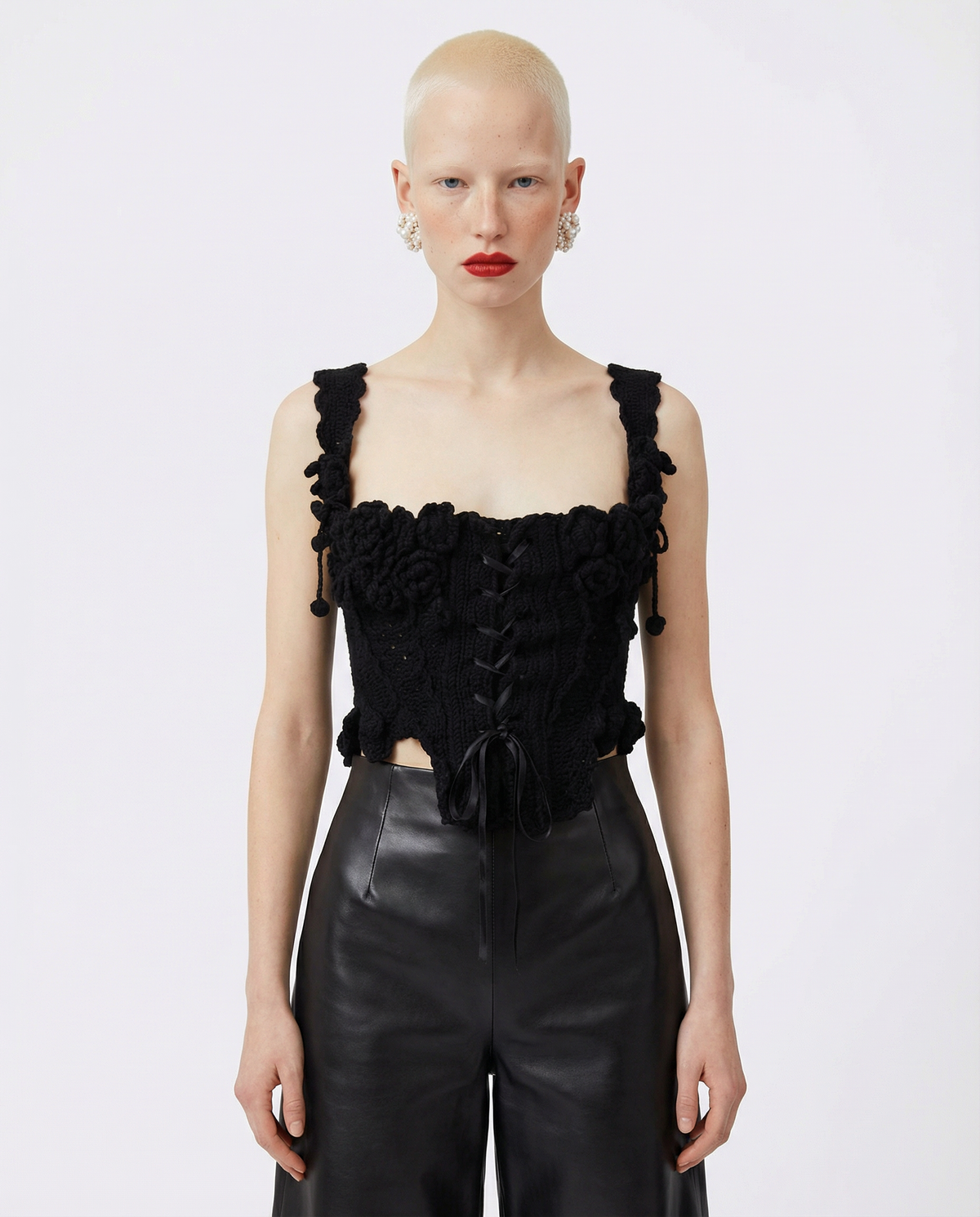 COMME DES GARÇONS by TAO Wool knitted victorian Corset 2006