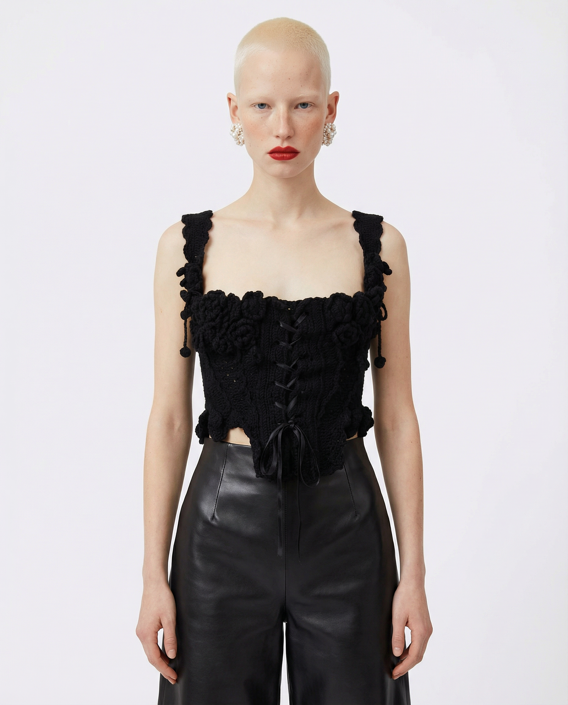 COMME DES GARÇONS by TAO Wool knitted victorian Corset 2006