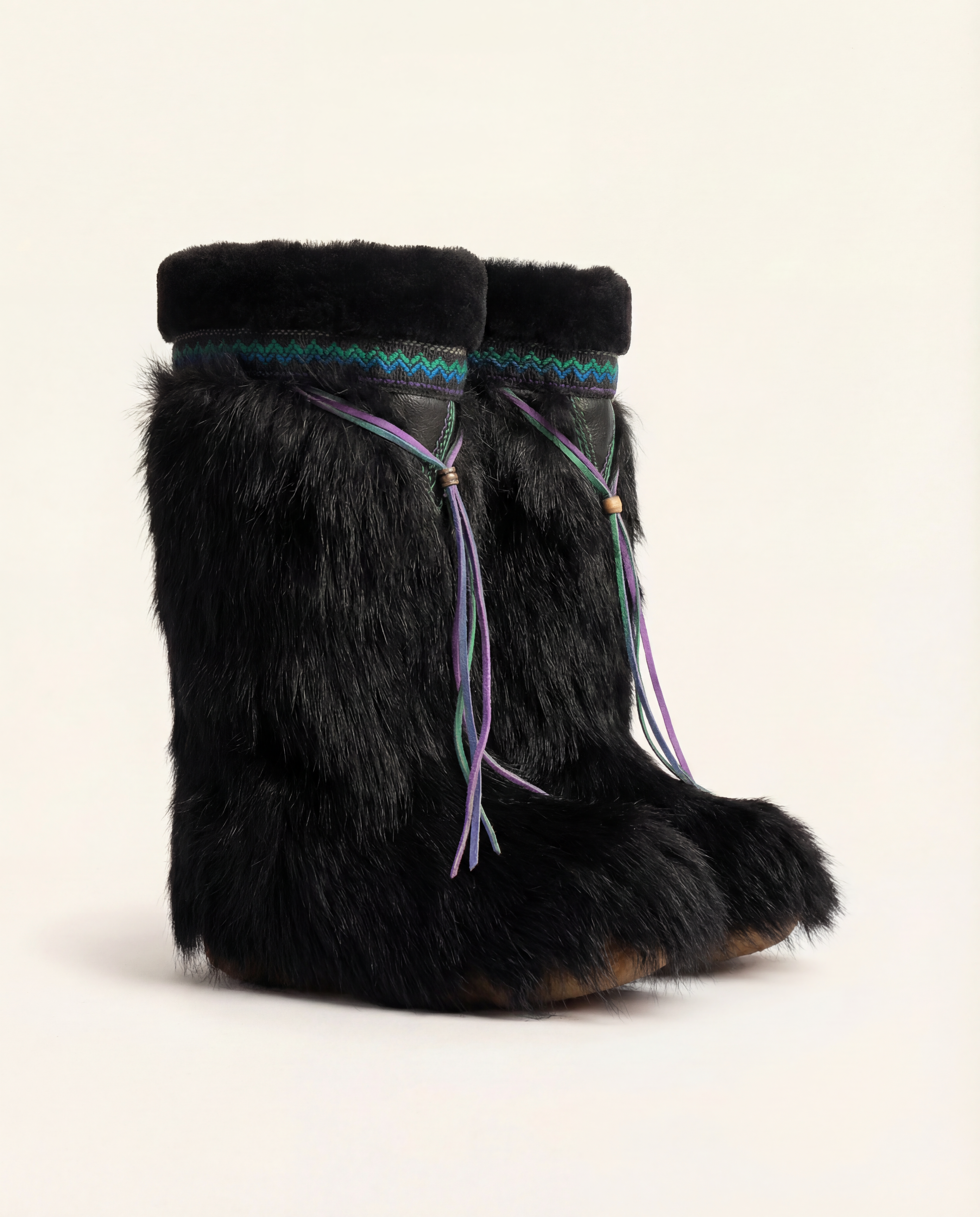 DIADORA Rare Yeti Black Boots Pristine Circa 1970