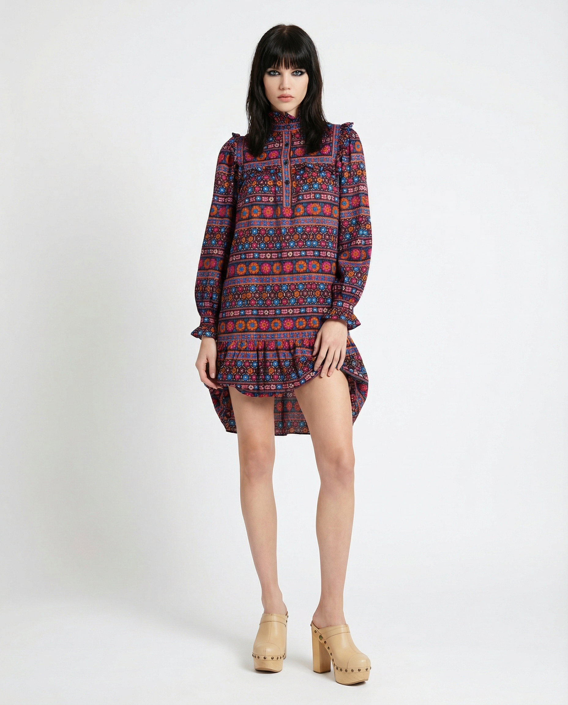 YVES SAINT LAURENT Rive Gauche "Russian Collection" Dress FW 1977