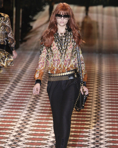 GUCCI Runway Large black studded Babouska Bag FW 2008
