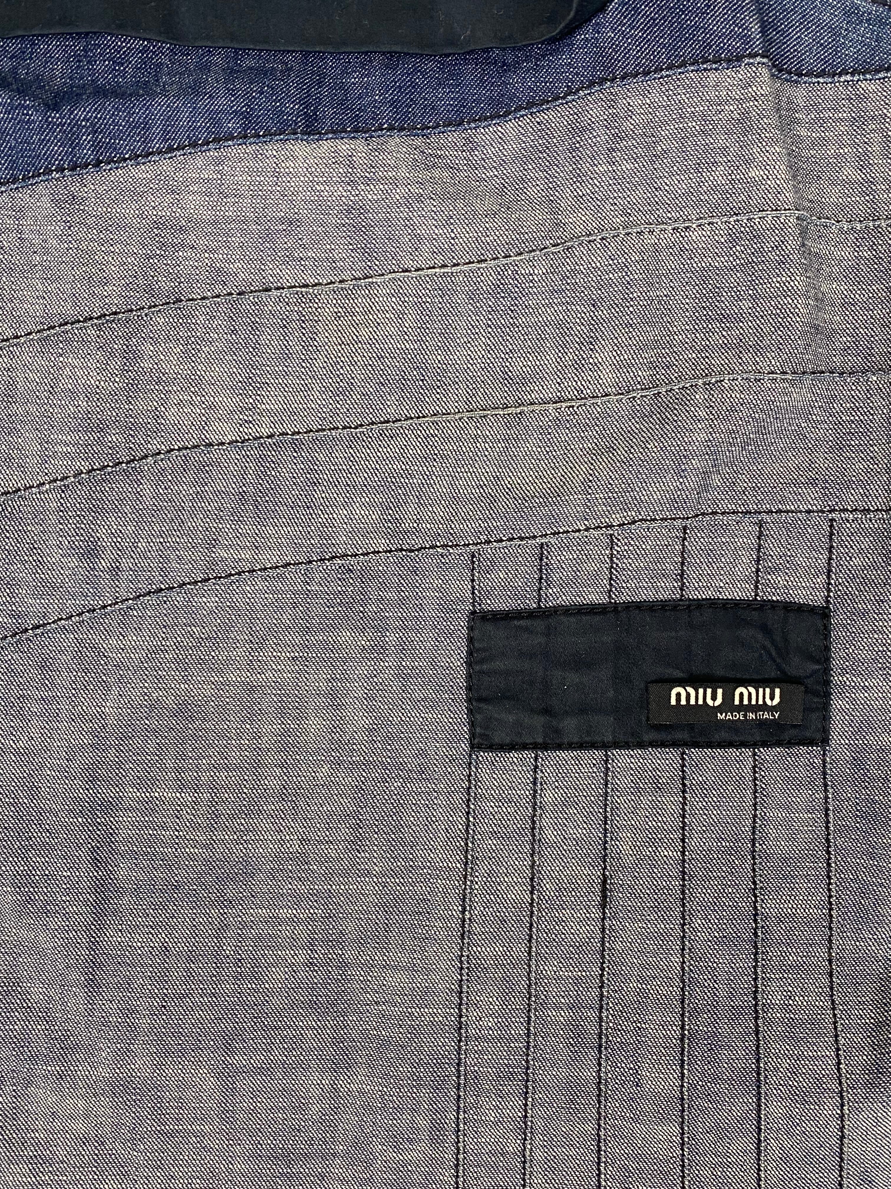 MIU MIU ARCHIVE DENIM MIDI DRESS SS 2006
