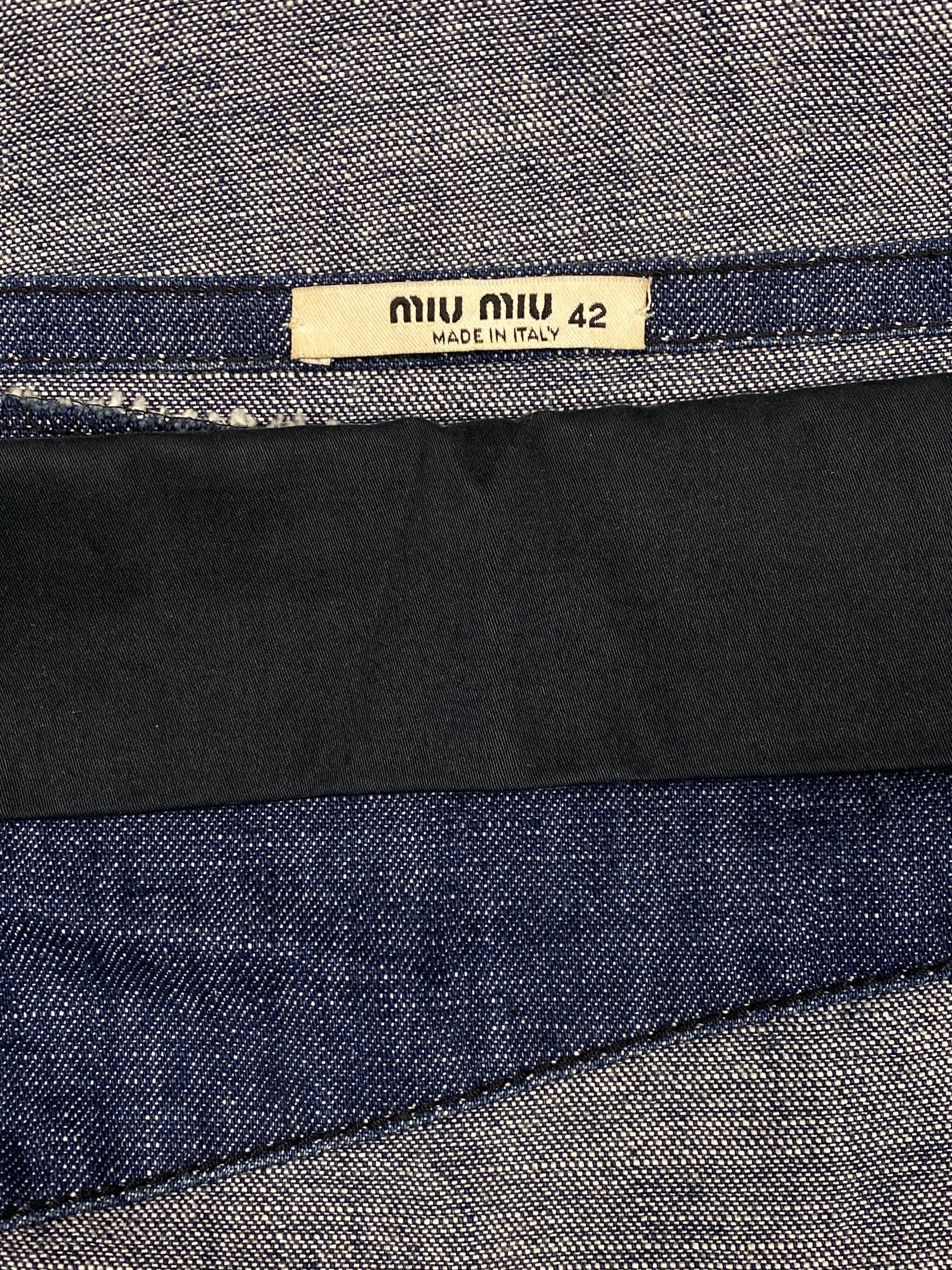MIU MIU ARCHIVE DENIM MIDI DRESS SS 2006