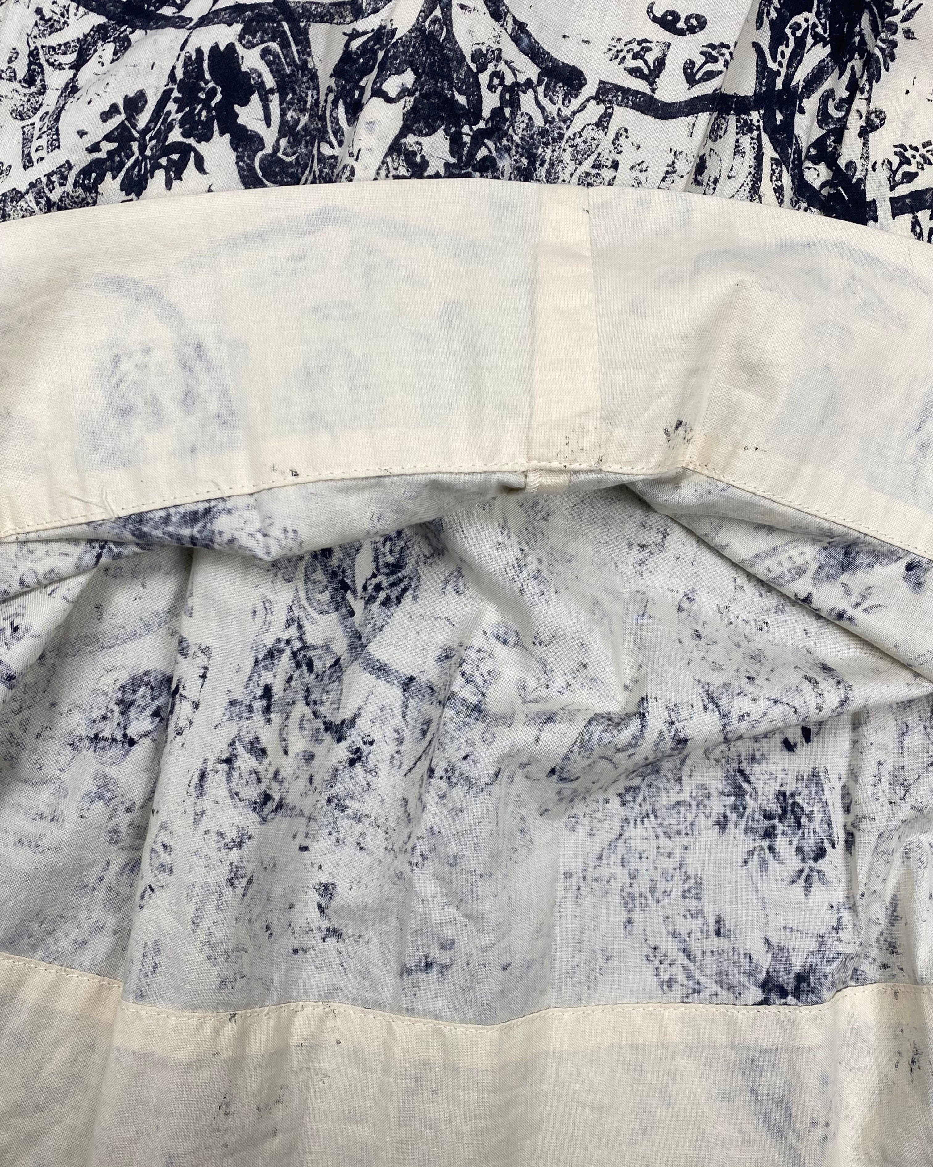 MIU MIU by Miuccia Prada Toile de Jouy Cotton Midi Dress SS 2002