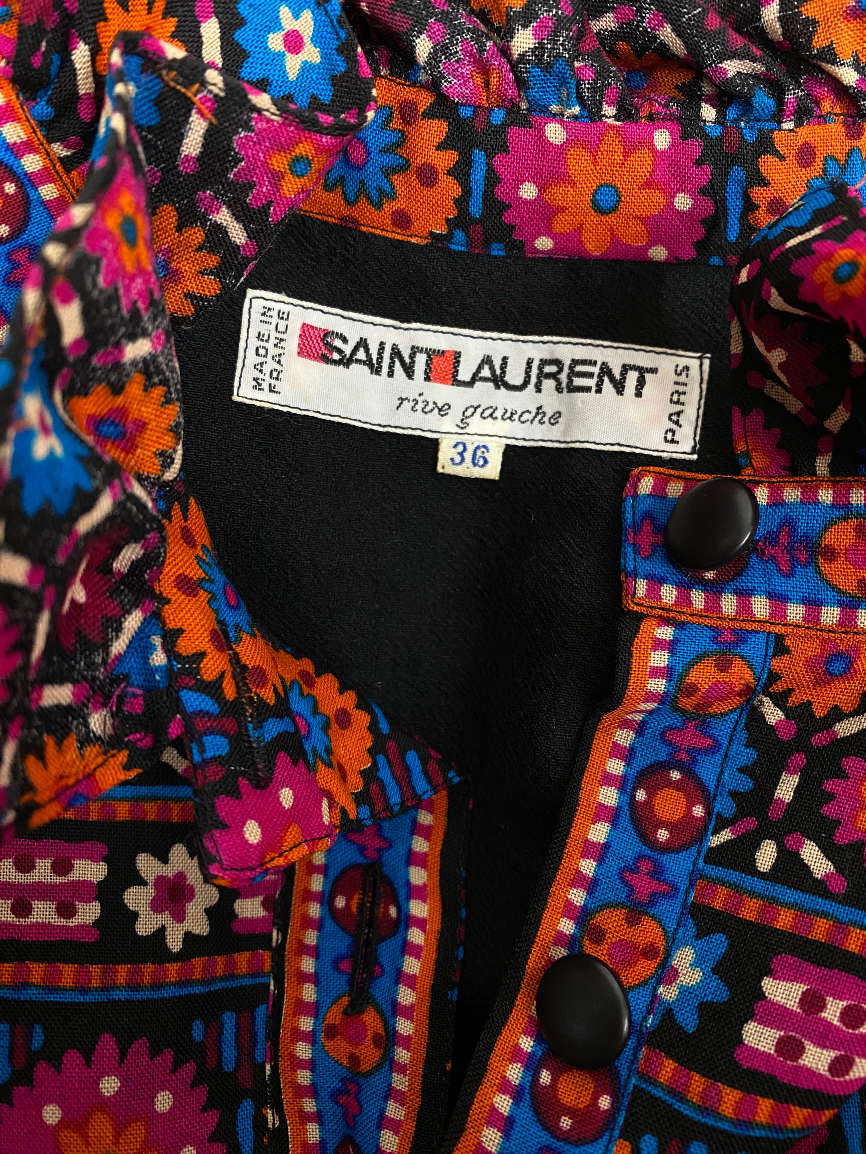 YVES SAINT LAURENT Rive Gauche "Russian Collection" Dress FW 1977