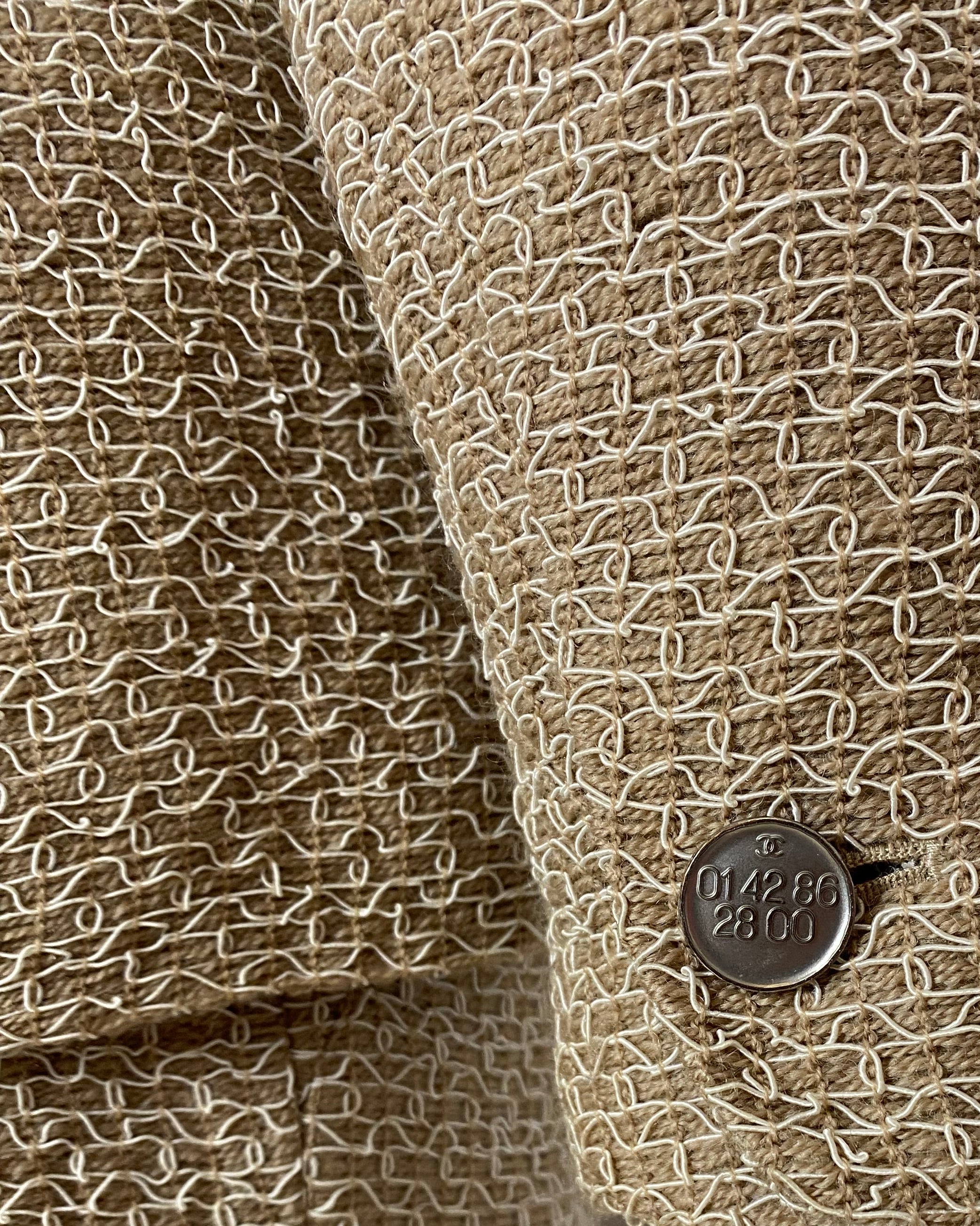 CHANEL Wool Blend Ensemble Jacket & Trousers Set Circa 1990