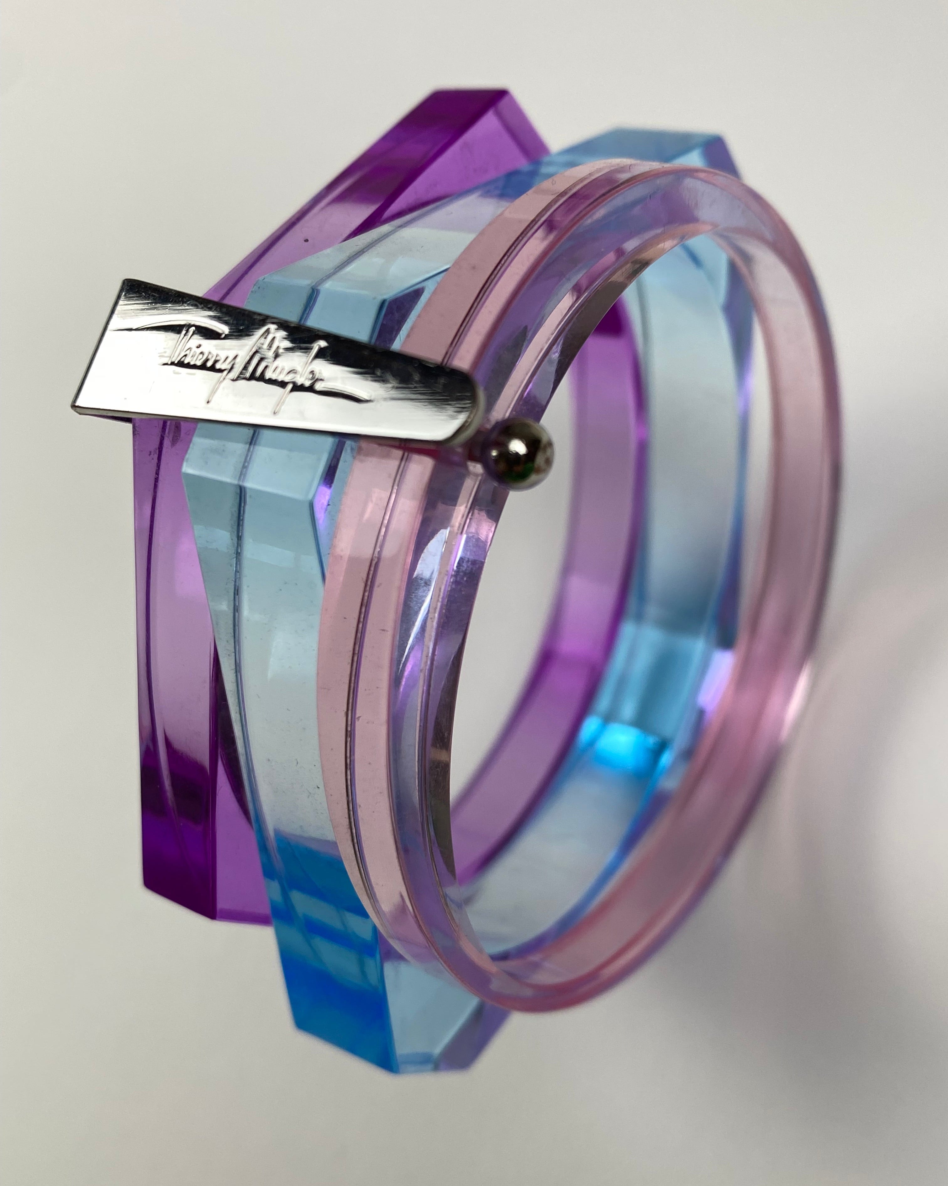 THIERRY MUGLER Perspex trio Bracelet 1980