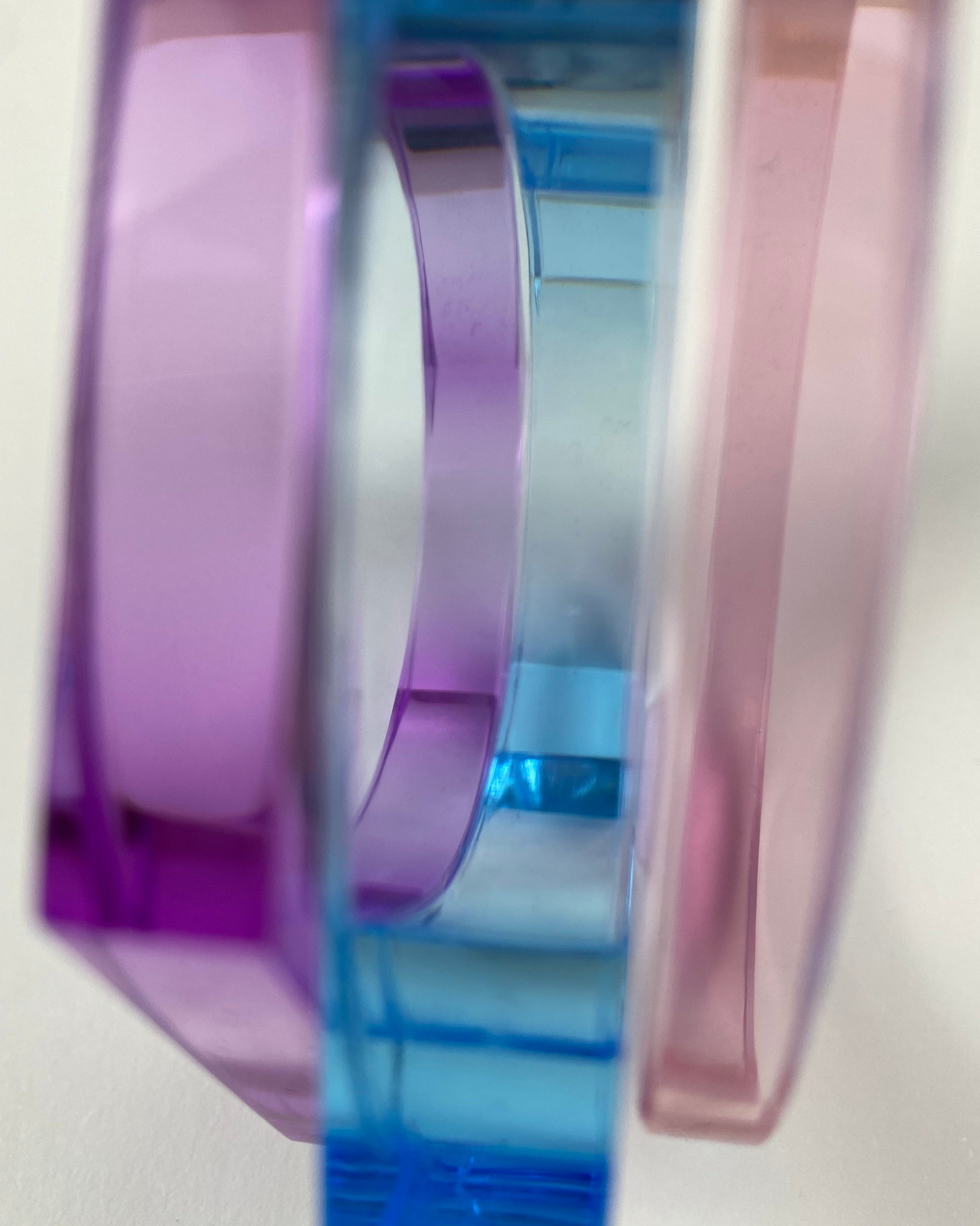 THIERRY MUGLER Perspex trio Bracelet 1980