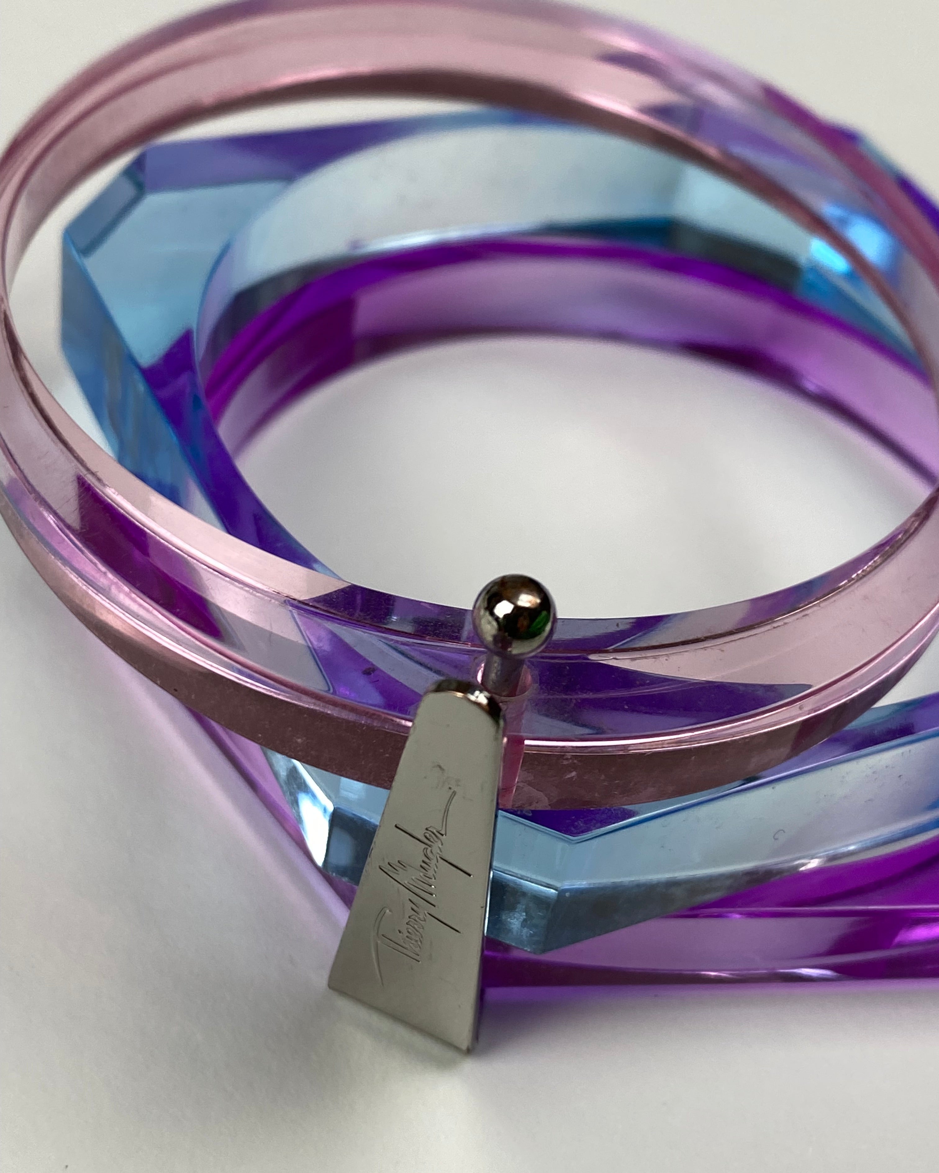 THIERRY MUGLER Perspex trio Bracelet 1980