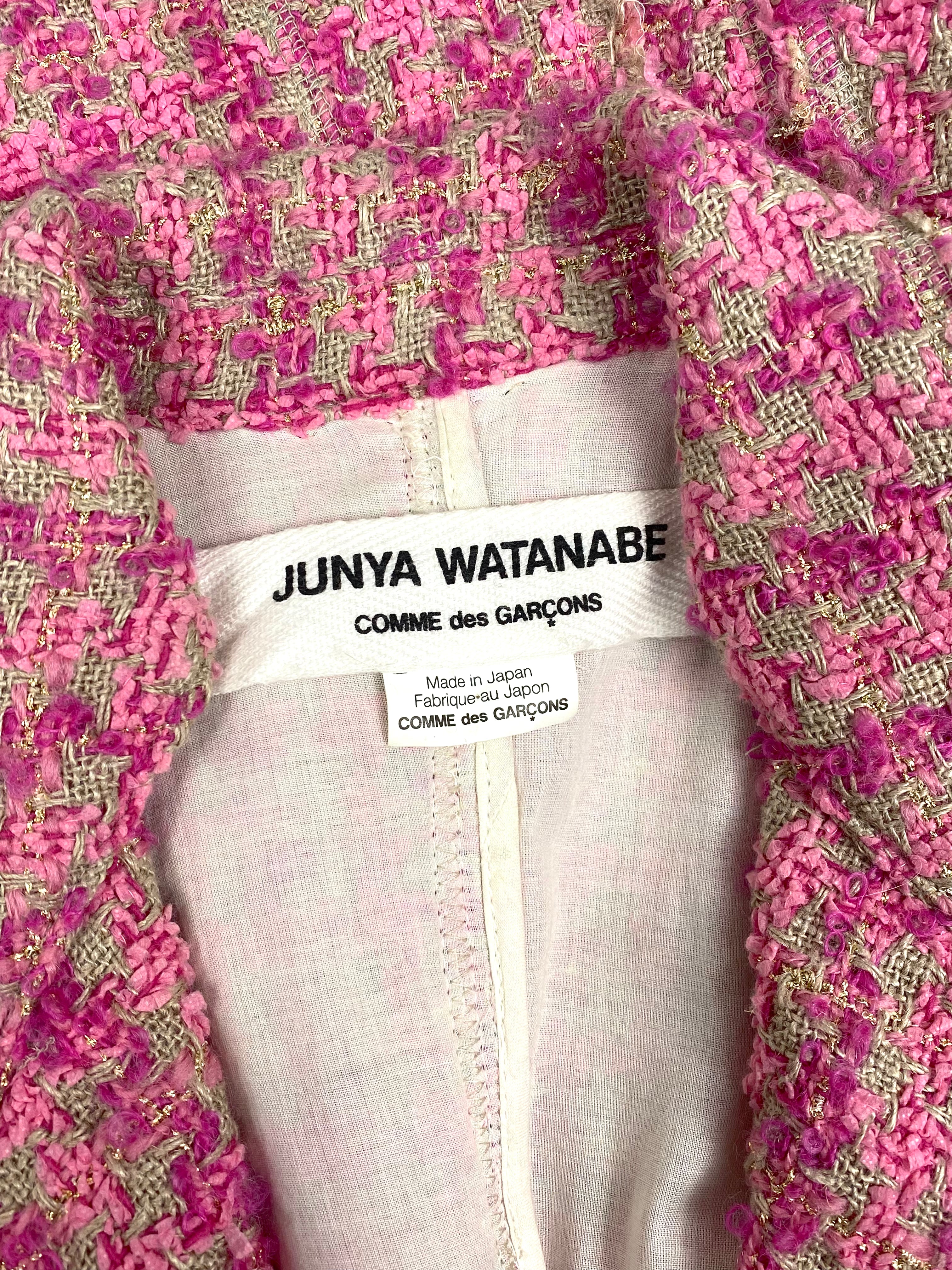 JUNYA WATANABE POUR COMME DES GARÇONS pink tweed Jacket circa 2000