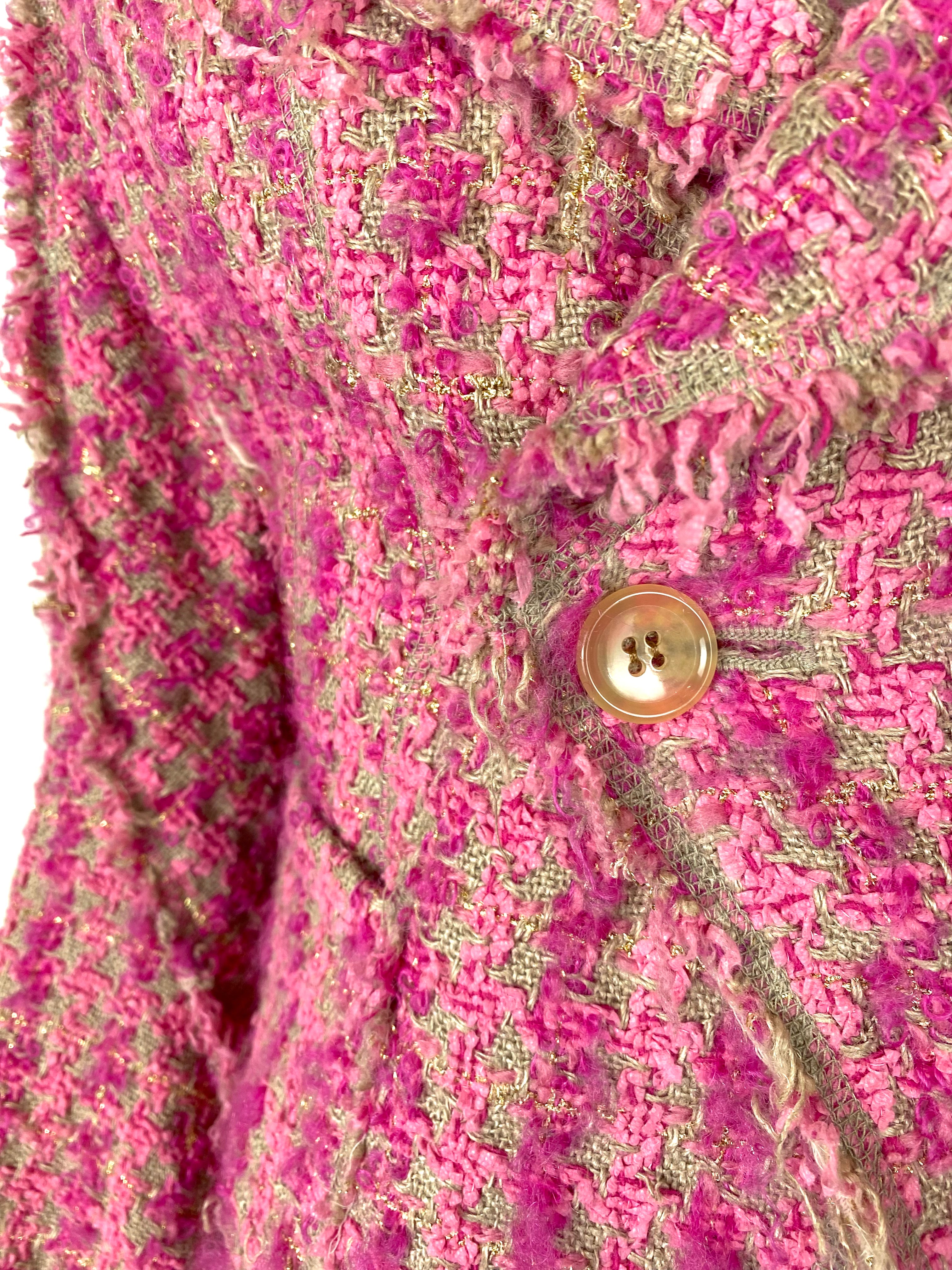 JUNYA WATANABE POUR COMME DES GARÇONS pink tweed Jacket circa 2000