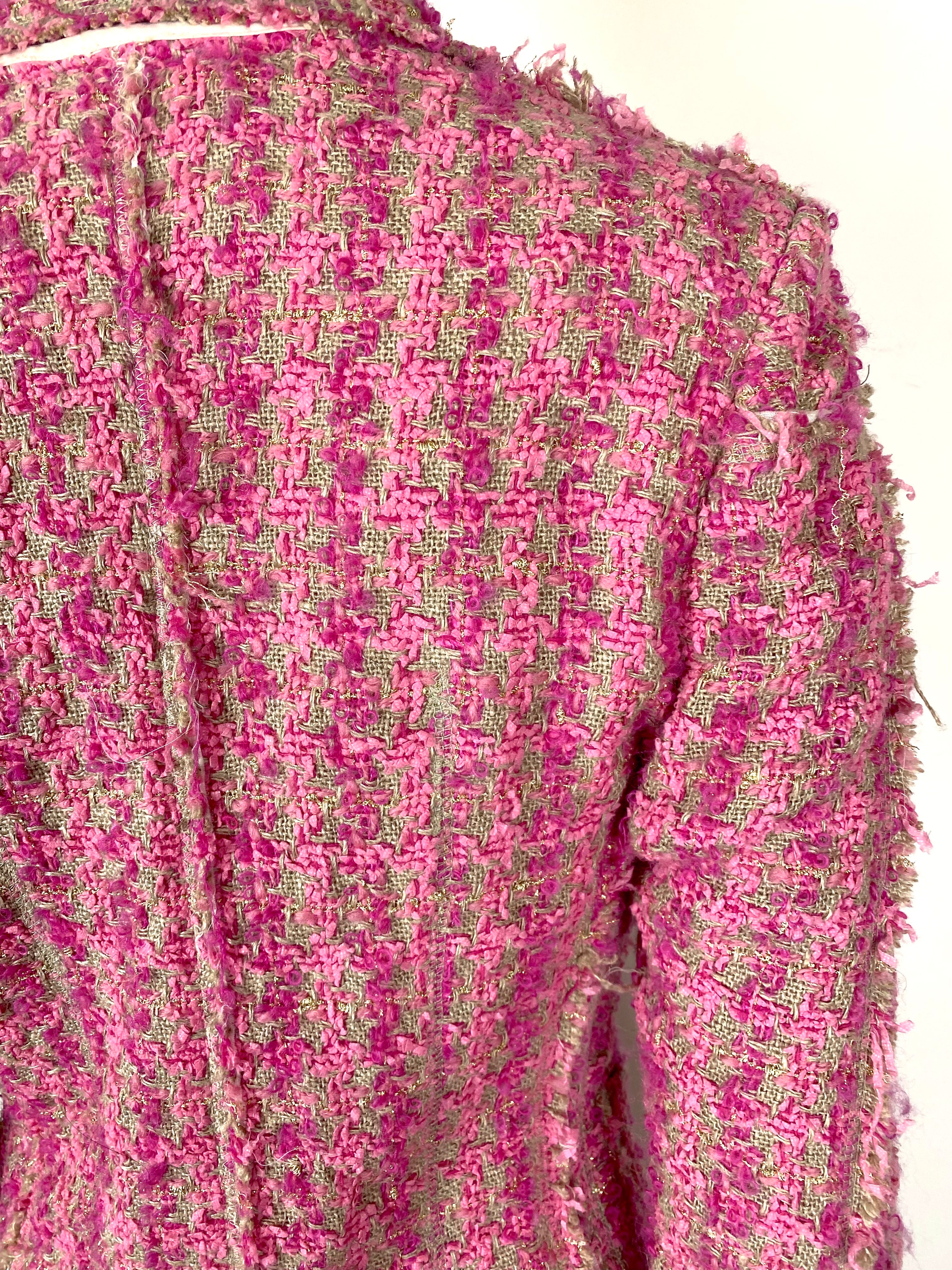JUNYA WATANABE POUR COMME DES GARÇONS pink tweed Jacket circa 2000