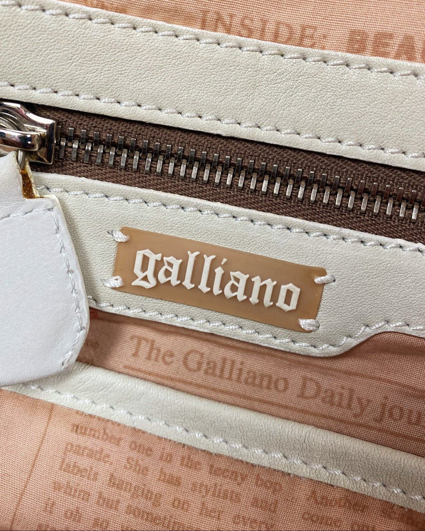 JOHN GALLIANO Newspaper Gazette Shoulder Bag 2000