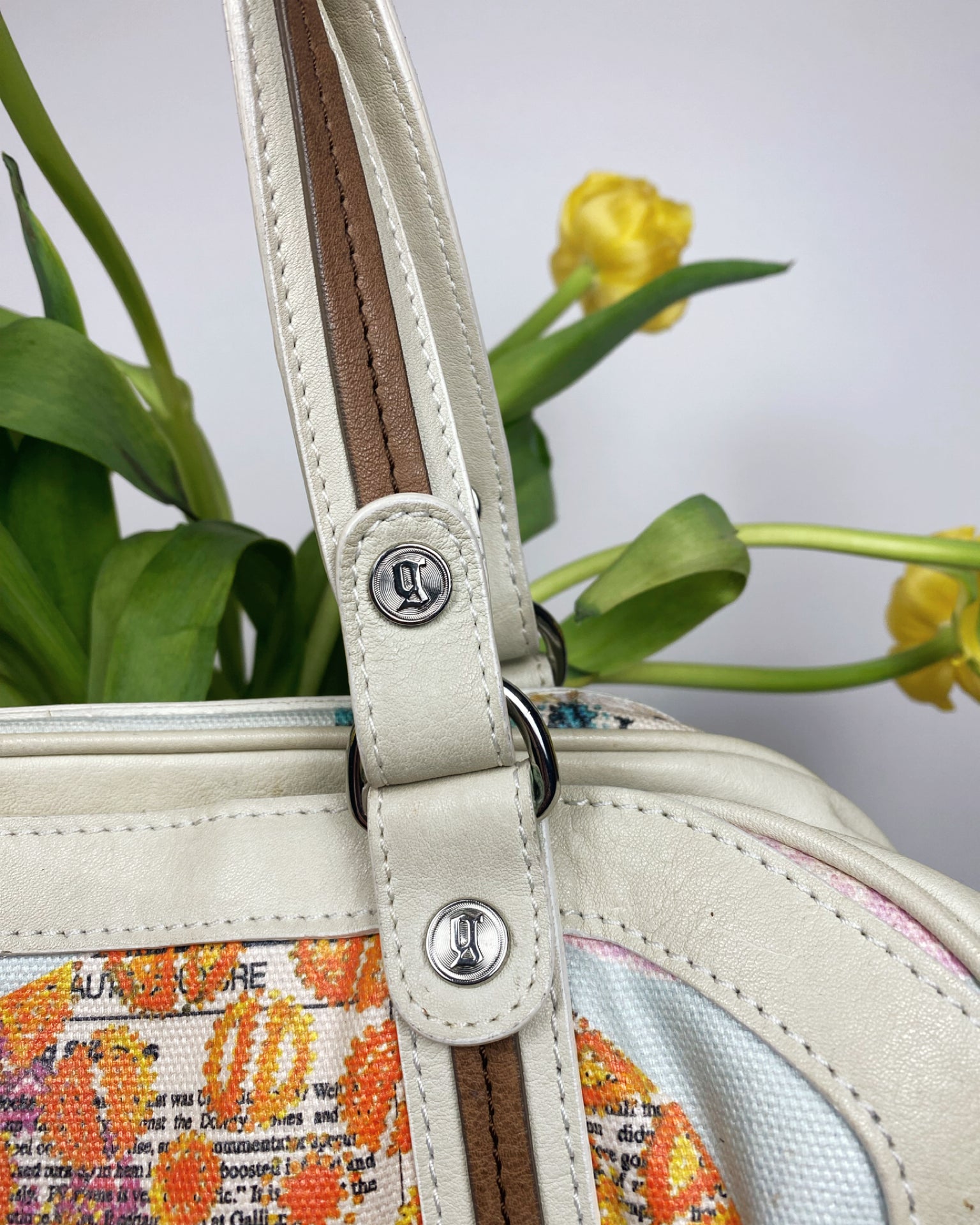 JOHN GALLIANO Newspaper Gazette Shoulder Bag 2000