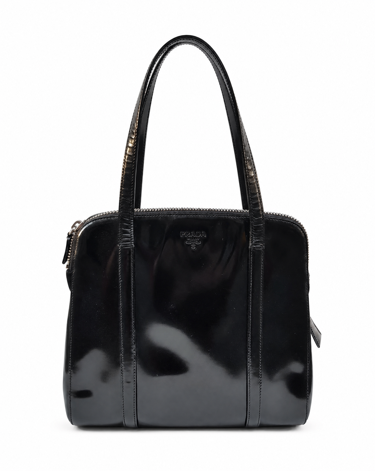 PRADA Black Spazzolato Tote 1995