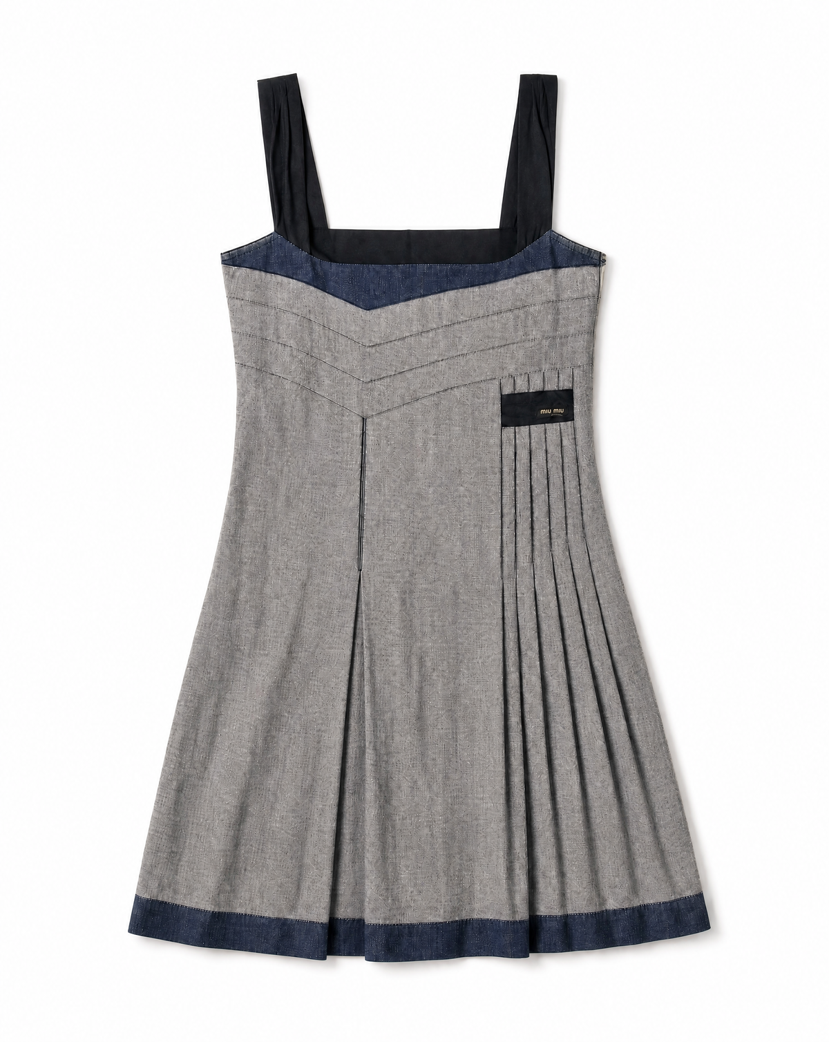 MIU MIU ARCHIVE DENIM MIDI DRESS SS 2006