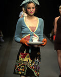 MOSCHINO Cheap & Chic hand embroidered skirt FW 2001