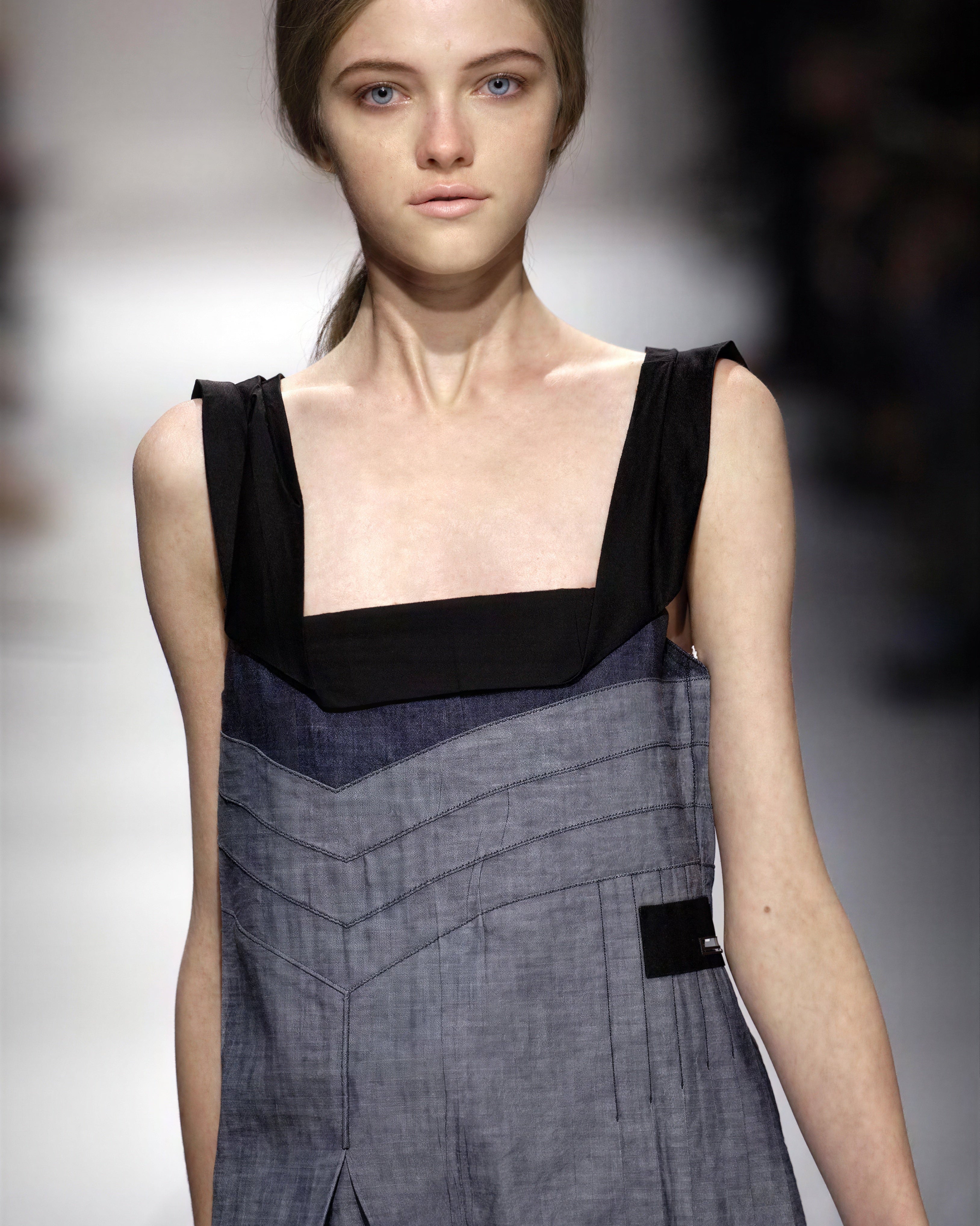 MIU MIU ARCHIVE DENIM MIDI DRESS SS 2006
