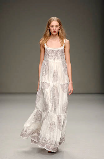 MIU MIU by Miuccia Prada Toile de Jouy Cotton Midi Dress SS 2002