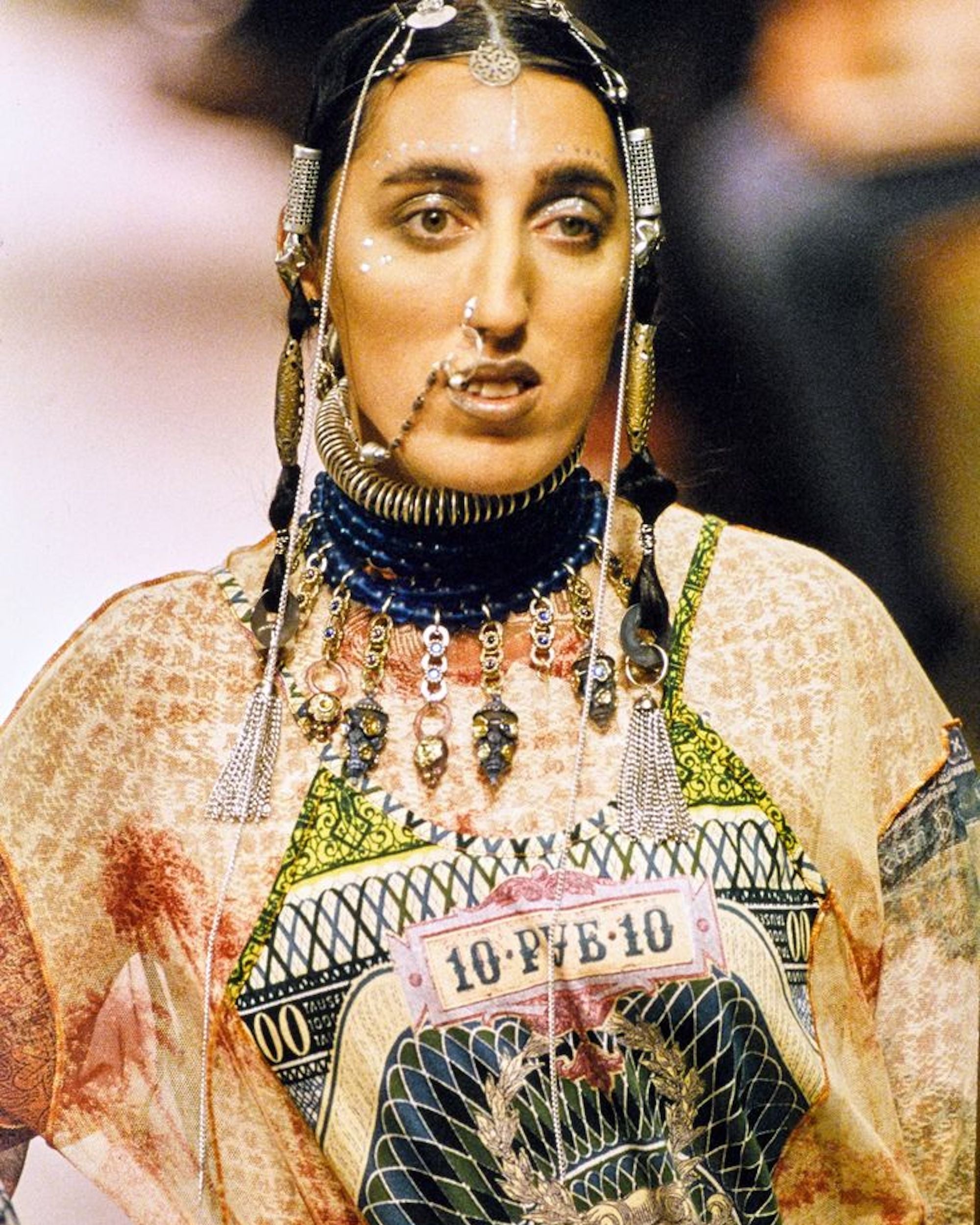 JEAN PAUL GAULTIER Iconic multi row Choker SS 1994